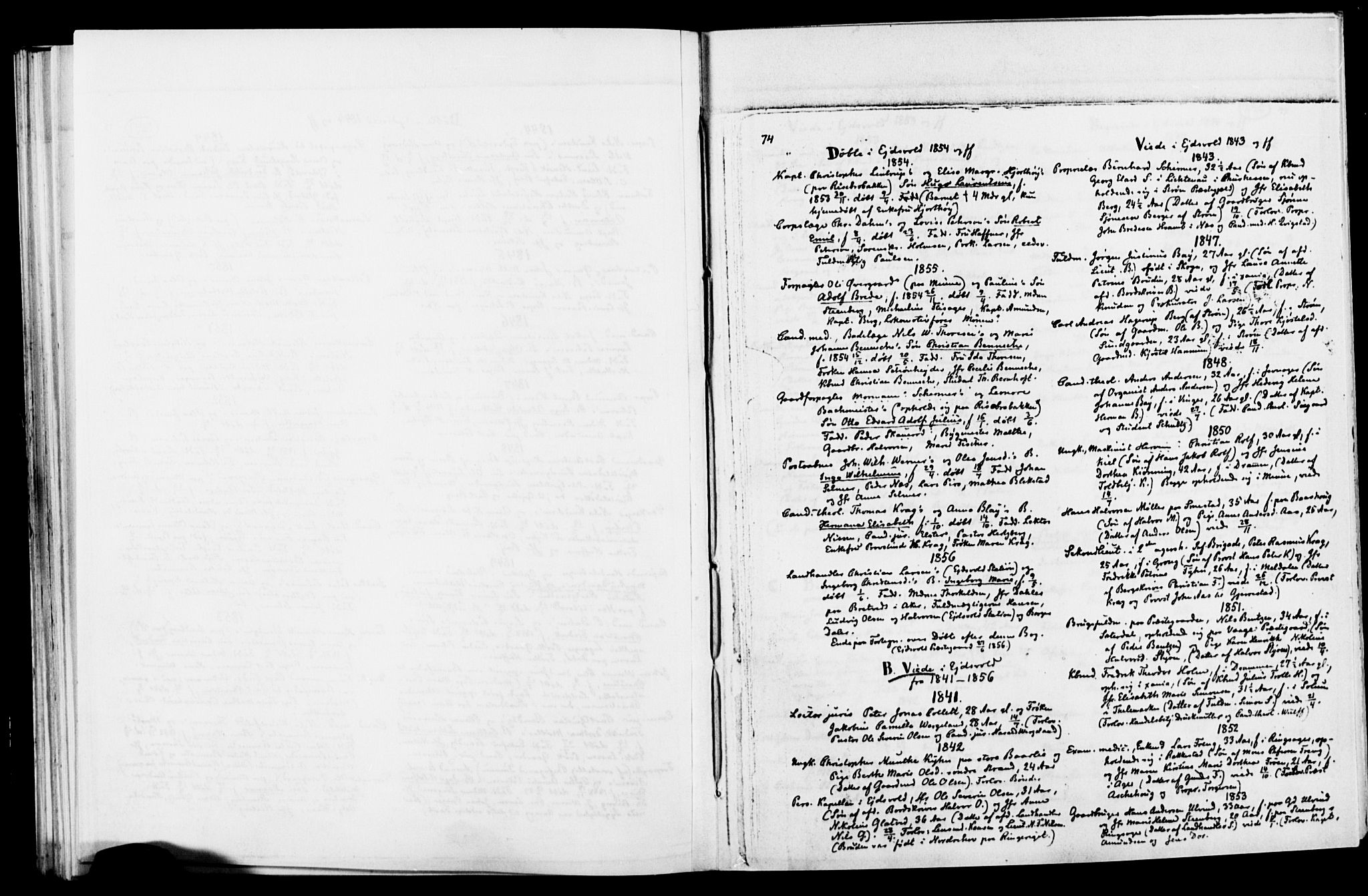 Eidsvoll prestekontor Kirkebøker, SAO/A-10888/O/Oa/L0001: Annen kirkebok nr. 1, 1688-1856, s. 74