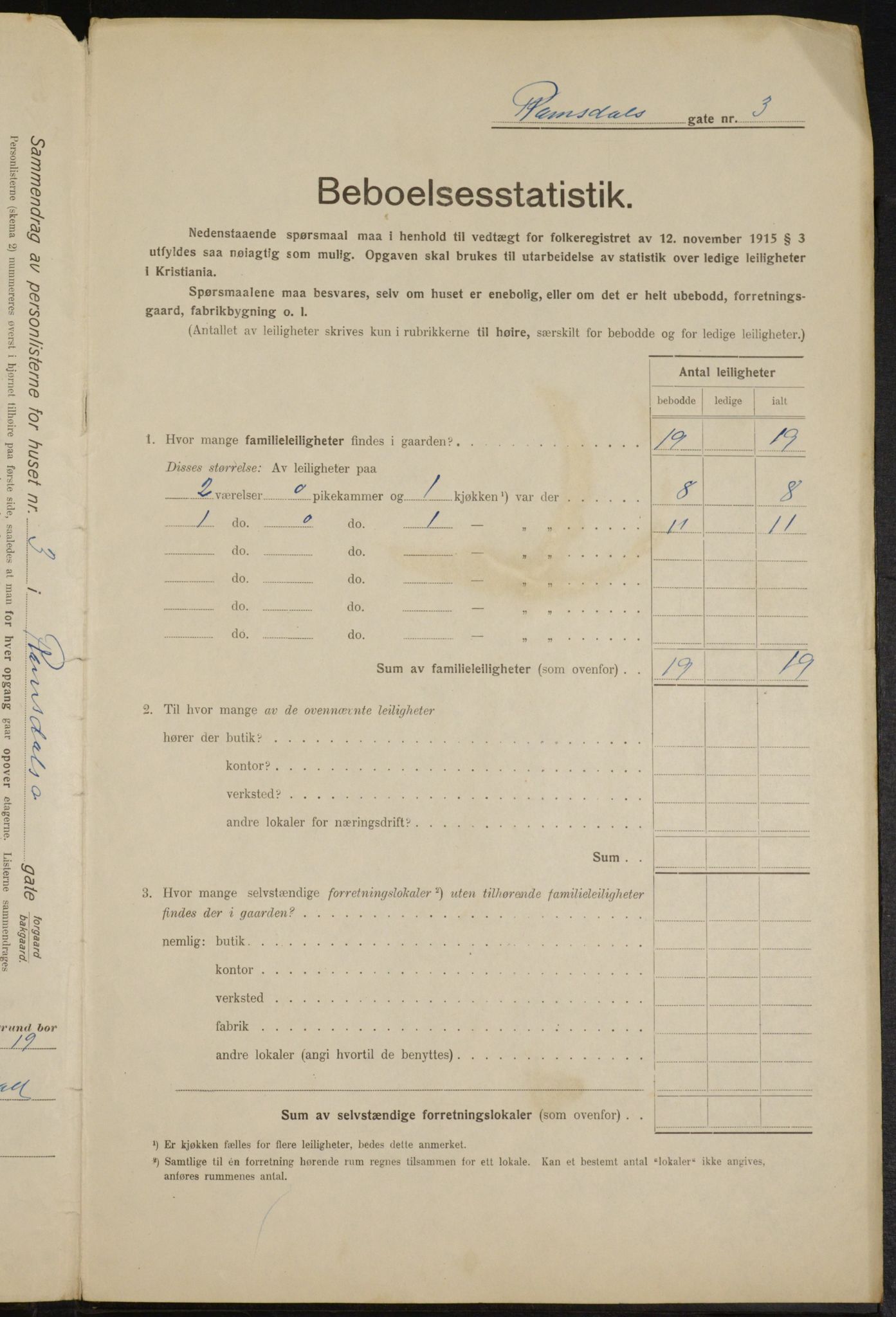 OBA, Kommunal folketelling 1.2.1916 for Kristiania, 1916, s. 85347