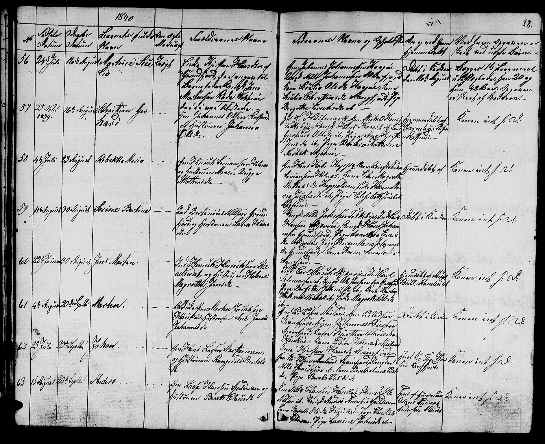 Skjervøy sokneprestkontor, AV/SATØ-S-1300/H/Ha/Hab/L0002klokker: Klokkerbok nr. 2, 1839-1848, s. 37-38