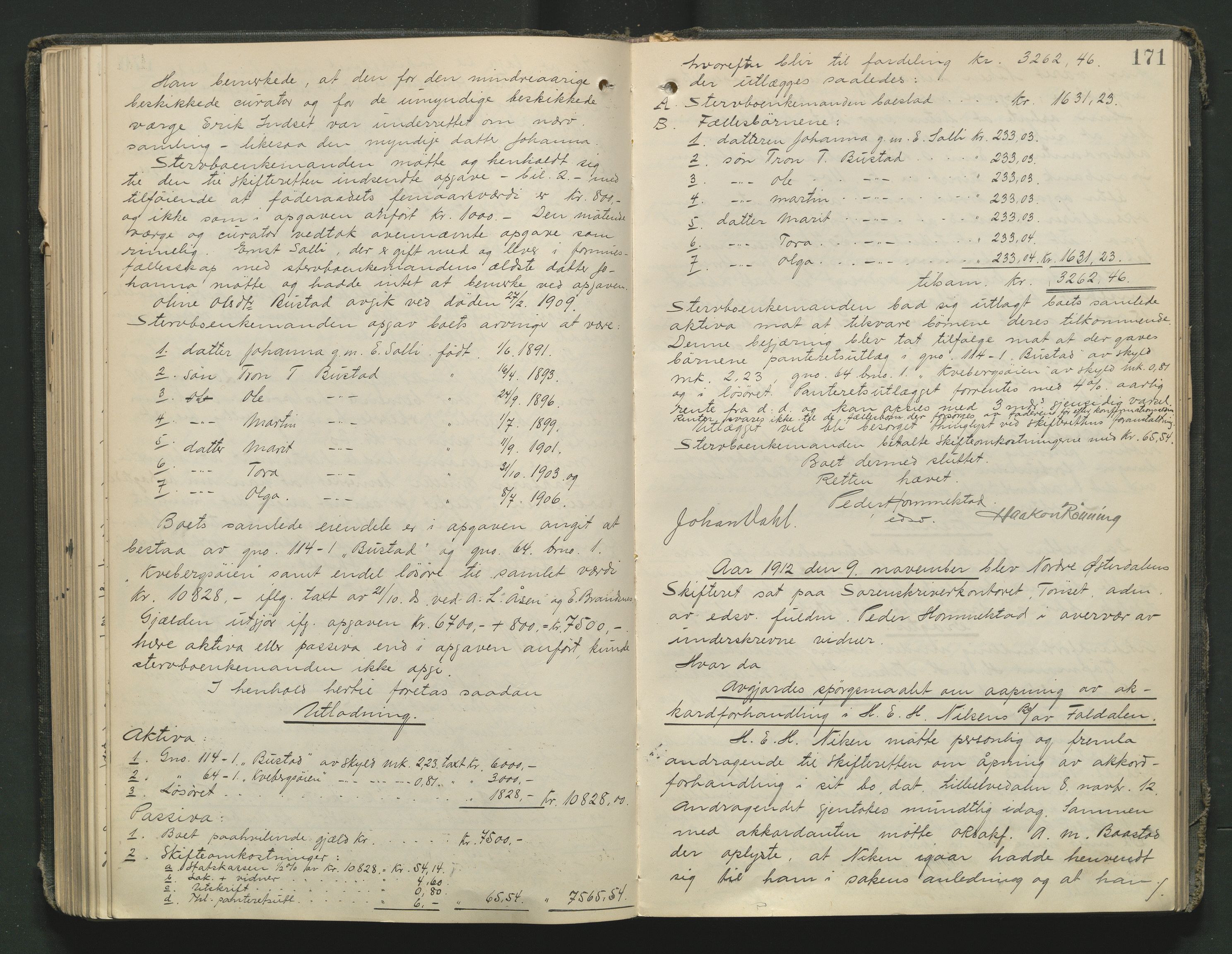 Nord-Østerdal tingrett, AV/SAH-TING-020/J/Jc/L0005: Skifteforhandlingsprotokoll, 1907-1914, s. 171