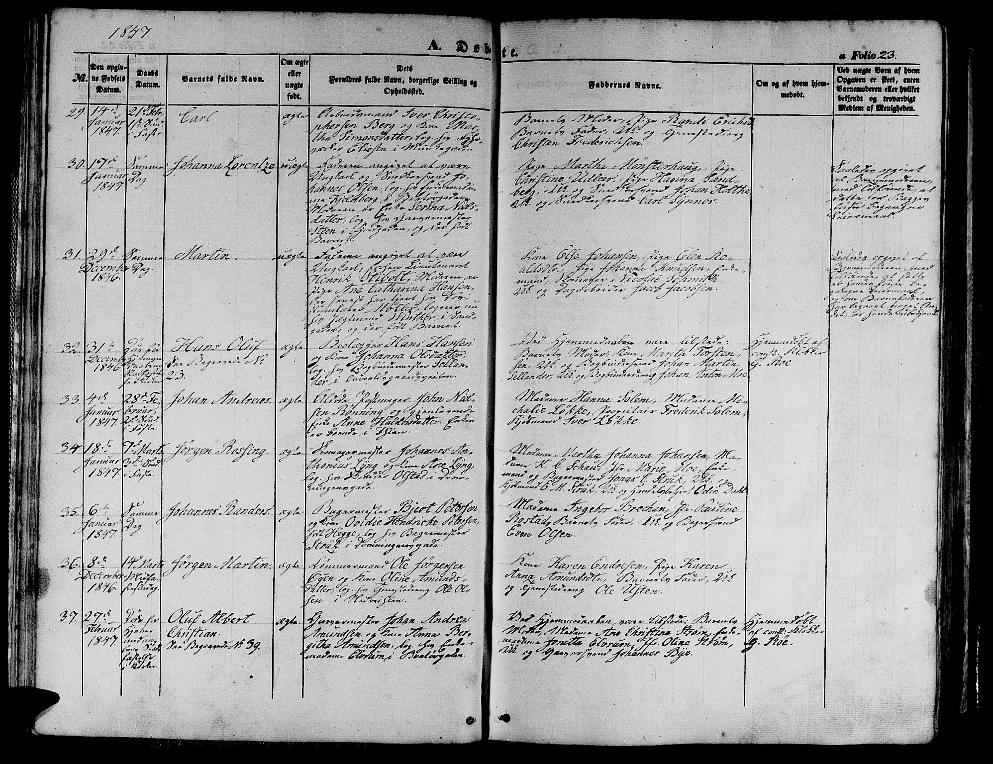 Ministerialprotokoller, klokkerbøker og fødselsregistre - Sør-Trøndelag, AV/SAT-A-1456/602/L0137: Klokkerbok nr. 602C05, 1846-1856, s. 23