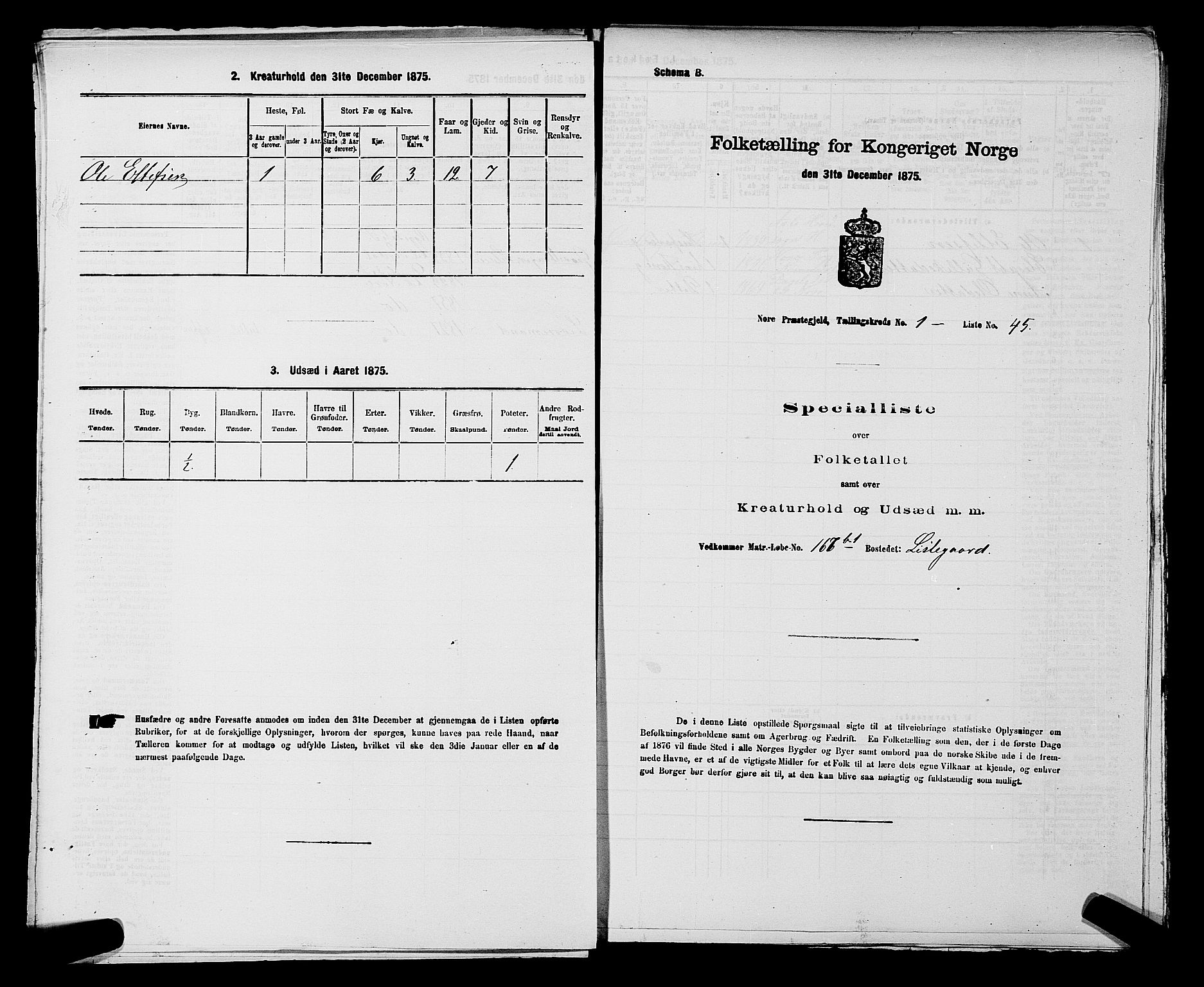 SAKO, Folketelling 1875 for 0633P Nore prestegjeld, 1875, s. 143