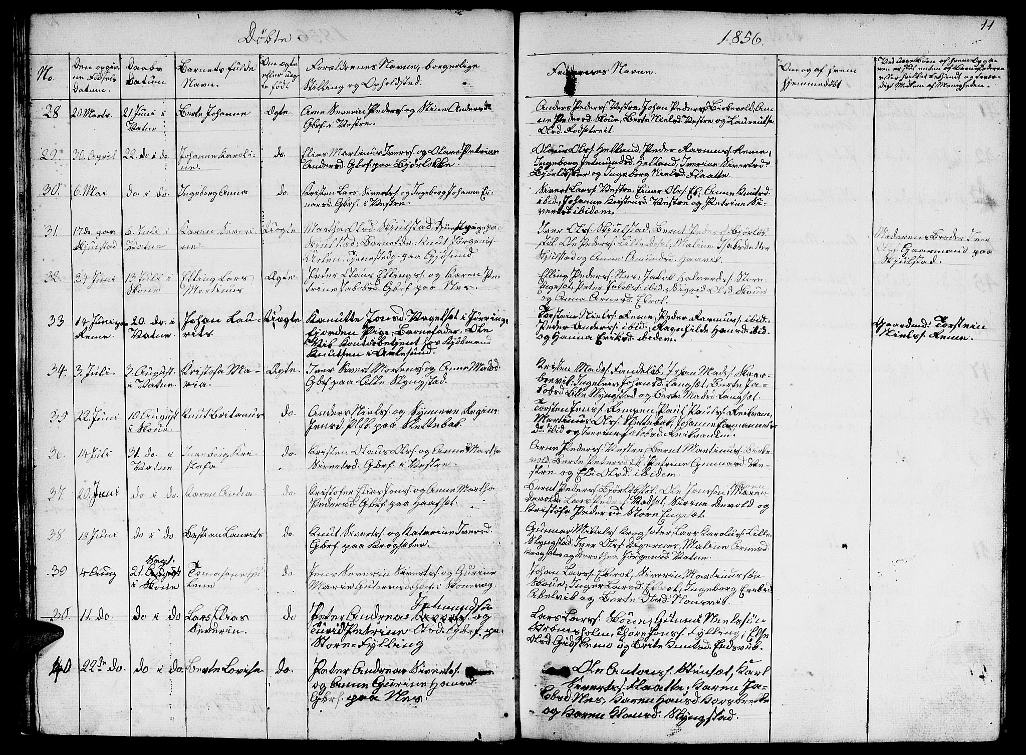 Ministerialprotokoller, klokkerbøker og fødselsregistre - Møre og Romsdal, AV/SAT-A-1454/524/L0363: Klokkerbok nr. 524C04, 1855-1864, s. 11
