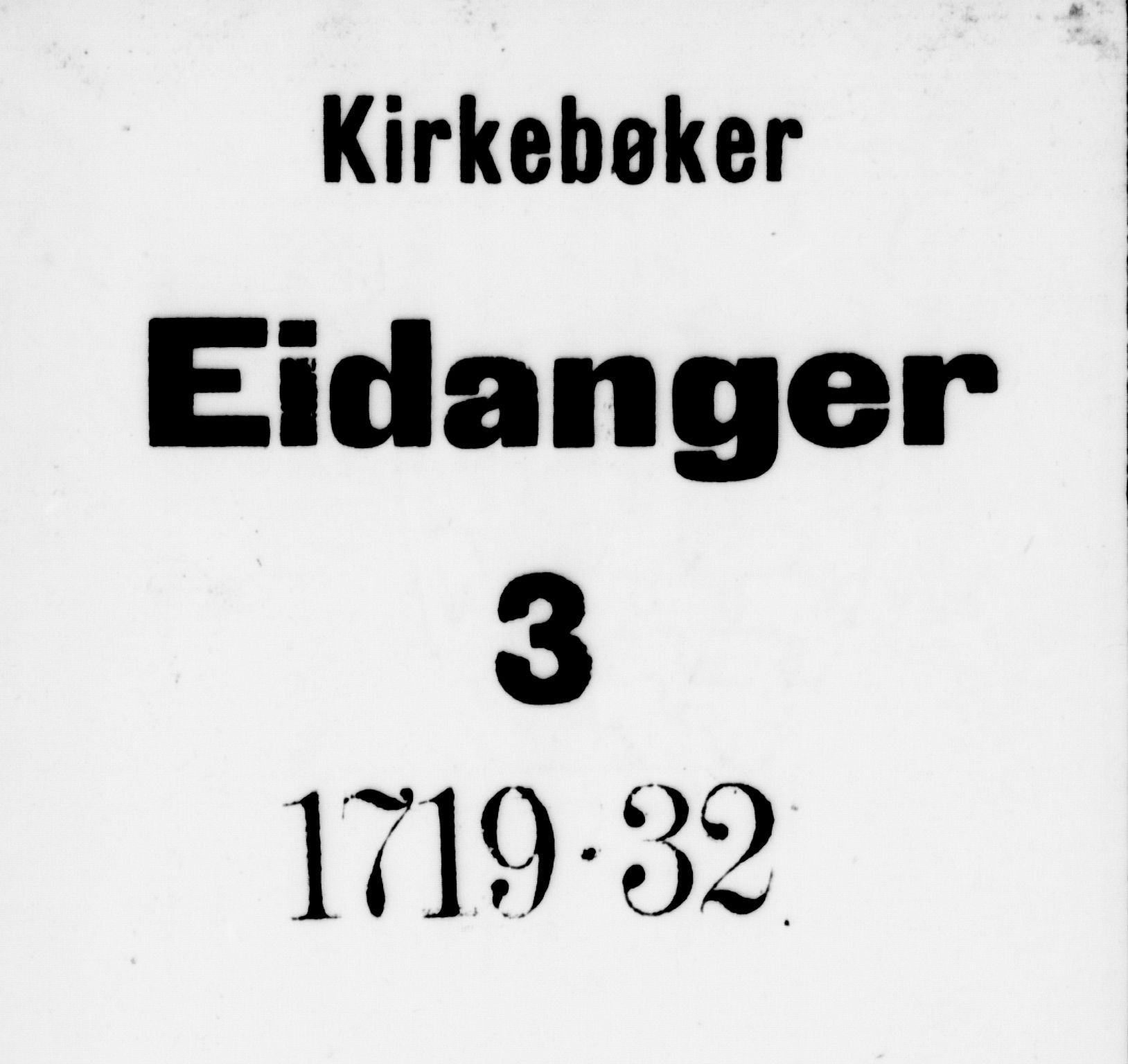 Eidanger kirkebøker, SAKO/A-261/F/Fa/L0003: Ministerialbok nr. 3, 1719-1732