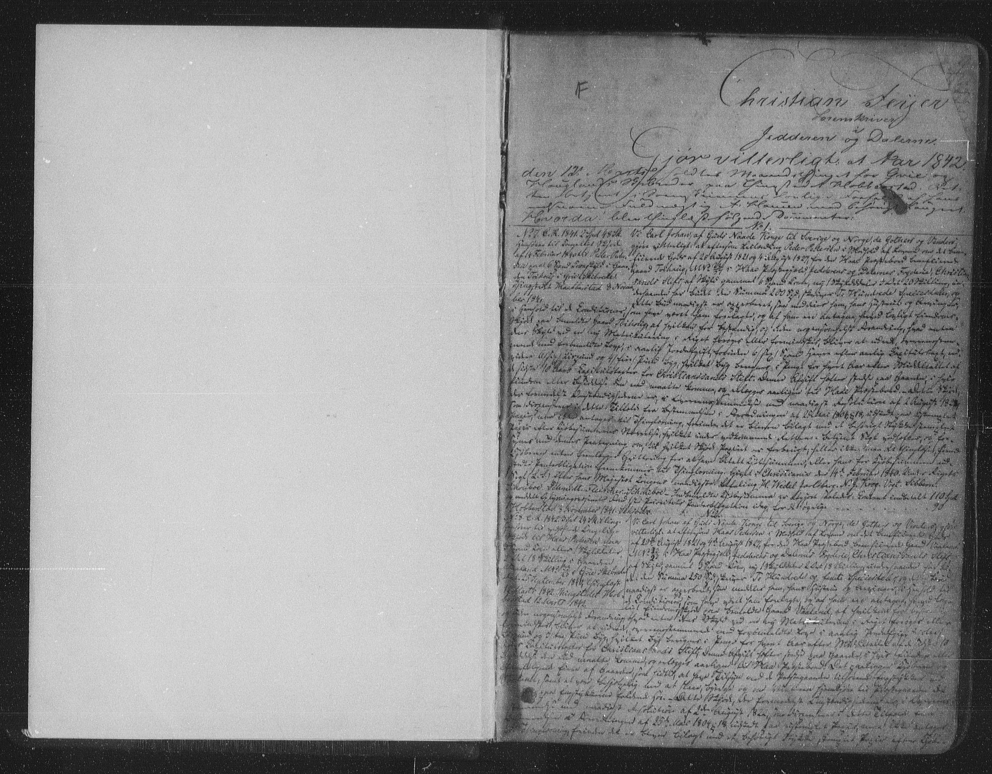 Jæren og Dalane sorenskriveri, AV/SAST-A-100306/4/41/41BB/L0002: Pantebok nr. 2, 1842-1846, s. 1