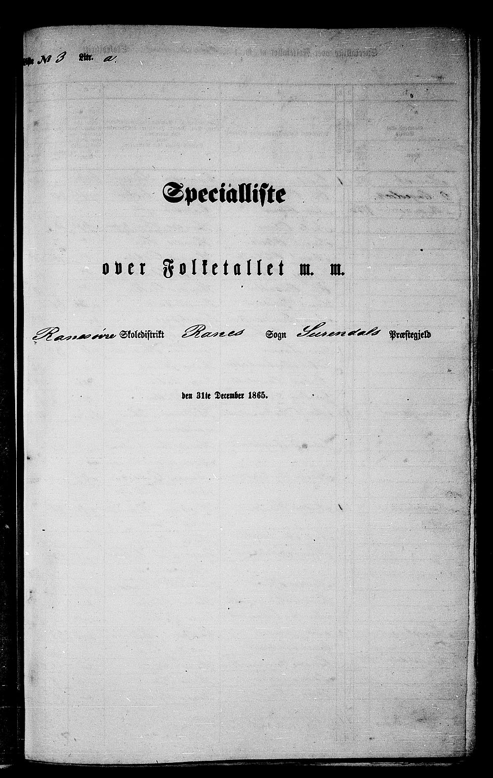 RA, Folketelling 1865 for 1566P Surnadal prestegjeld, 1865, s. 52