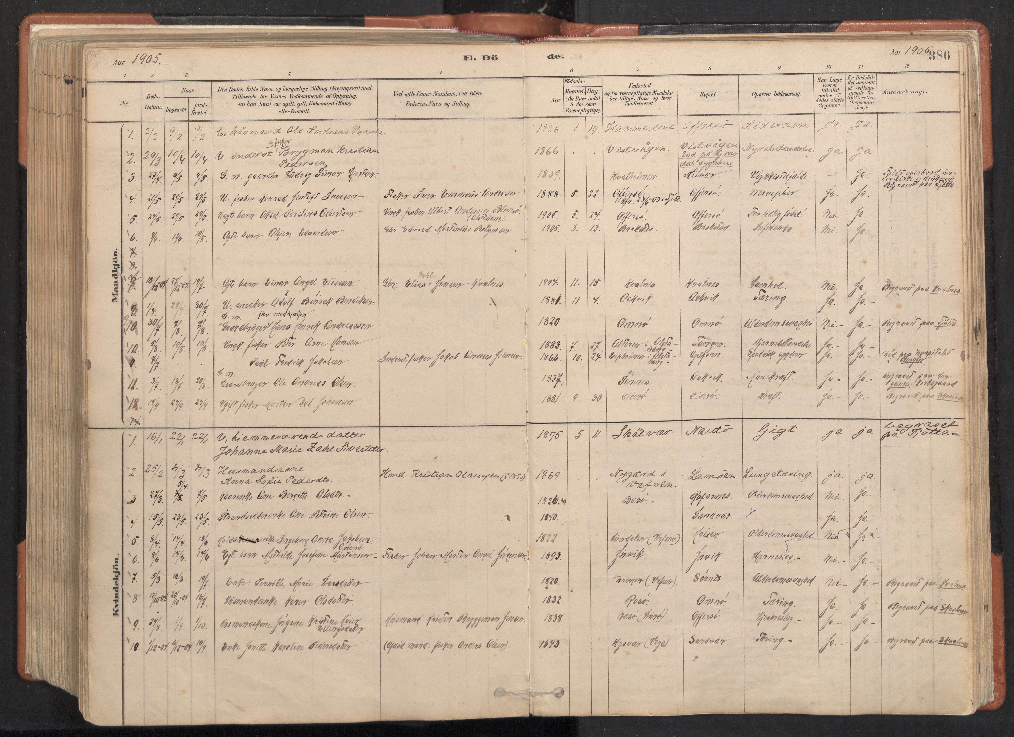 Ministerialprotokoller, klokkerbøker og fødselsregistre - Nordland, SAT/A-1459/817/L0264: Ministerialbok nr. 817A04, 1878-1907, s. 386