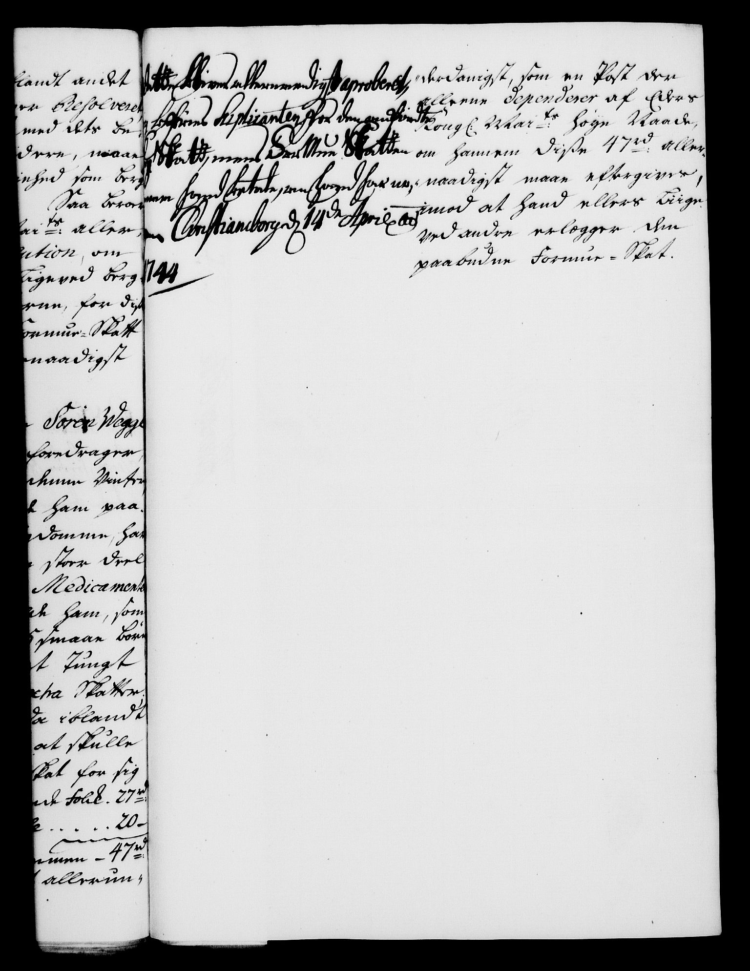 Rentekammeret, Kammerkanselliet, RA/EA-3111/G/Gf/Gfa/L0027: Norsk relasjons- og resolusjonsprotokoll (merket RK 52.27), 1744, s. 239