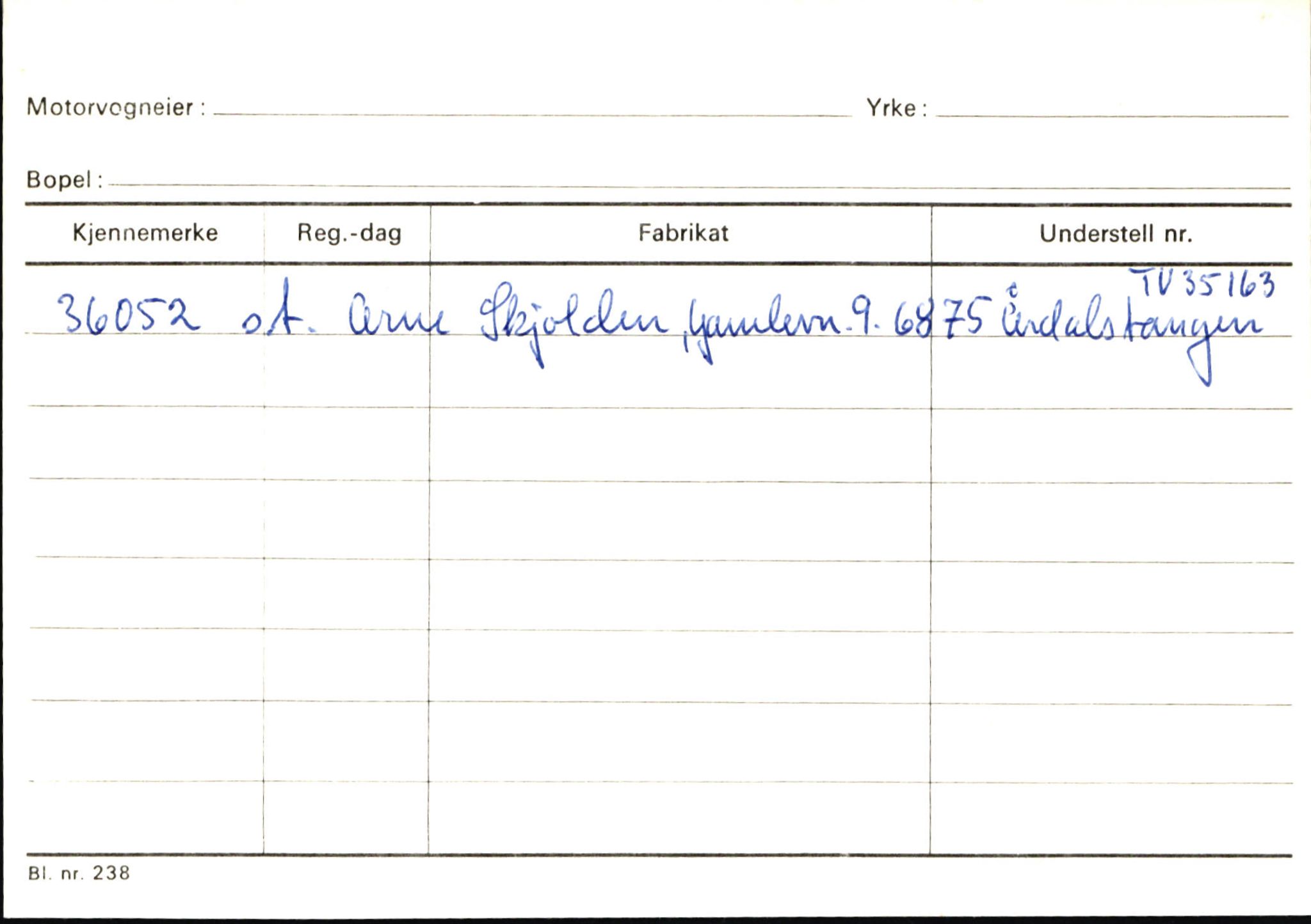 Statens vegvesen, Sogn og Fjordane vegkontor, AV/SAB-A-5301/4/F/L0146: Registerkort Årdal R-Å samt diverse kort, 1945-1975, s. 972