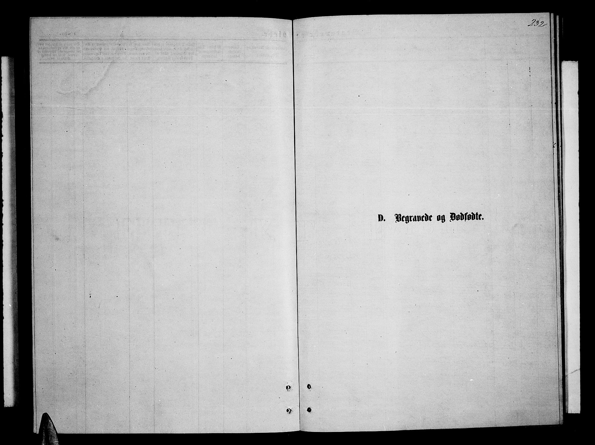 Ibestad sokneprestembete, SATØ/S-0077/H/Ha/Hab/L0006klokker: Klokkerbok nr. 6, 1871-1879, s. 232