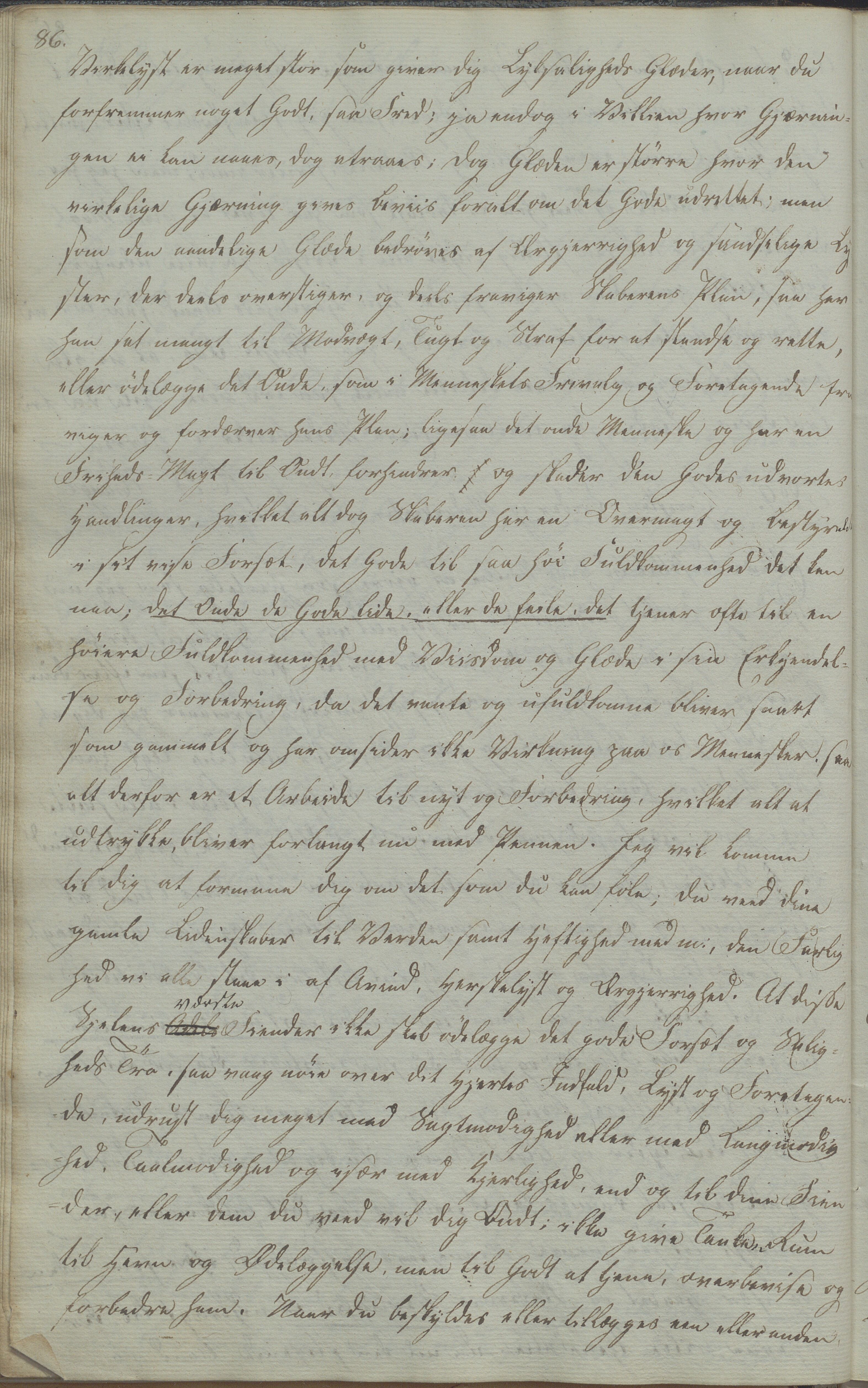 Heggtveitsamlingen, TMF/A-1007/H/L0052/0001: Innbundne brev Ms. S, med innlagt registratur / Innbundne brev Ms S. , 1801-1823, s. 86