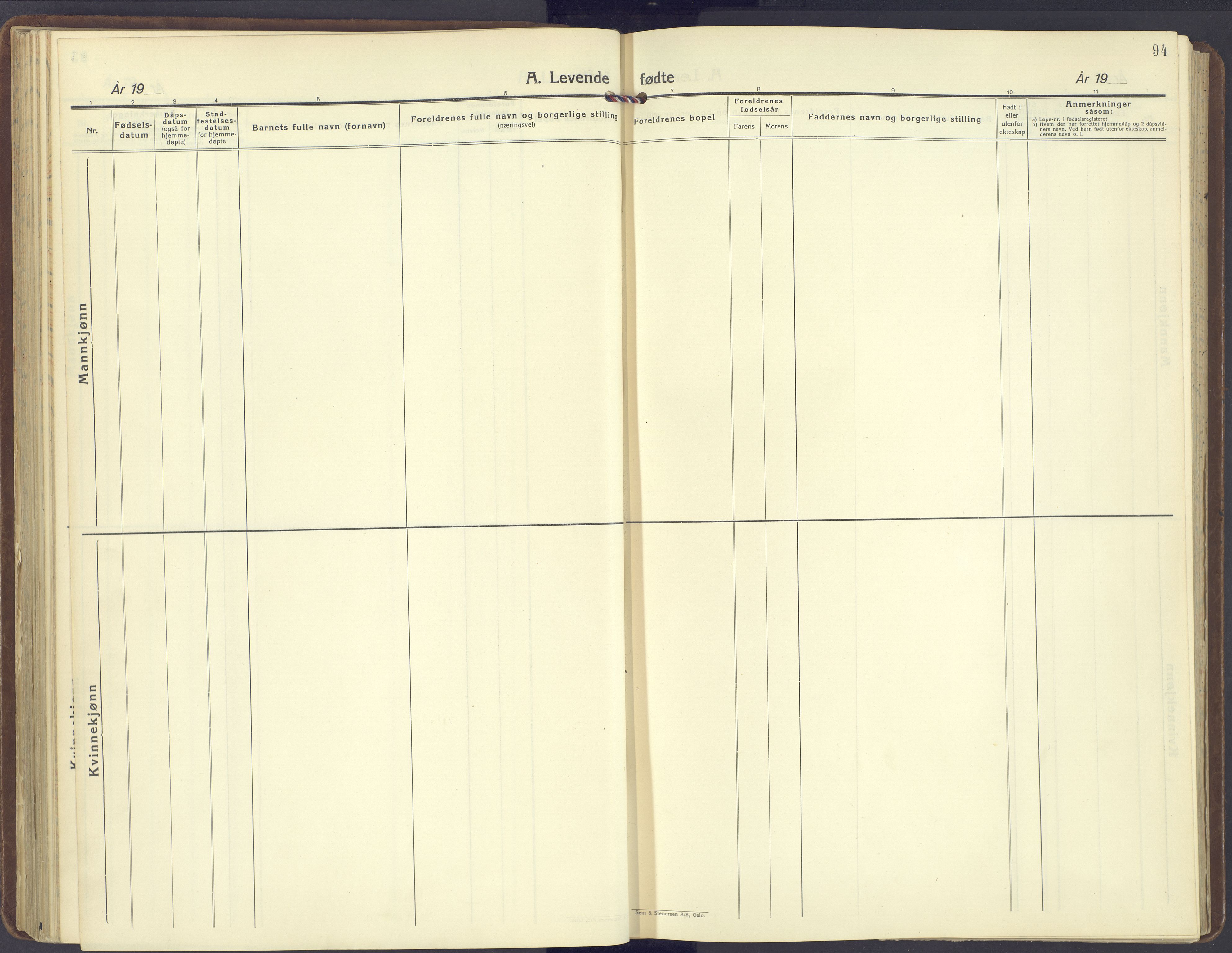 Romedal prestekontor, AV/SAH-PREST-004/K/L0014: Ministerialbok nr. 14, 1936-1949, s. 94