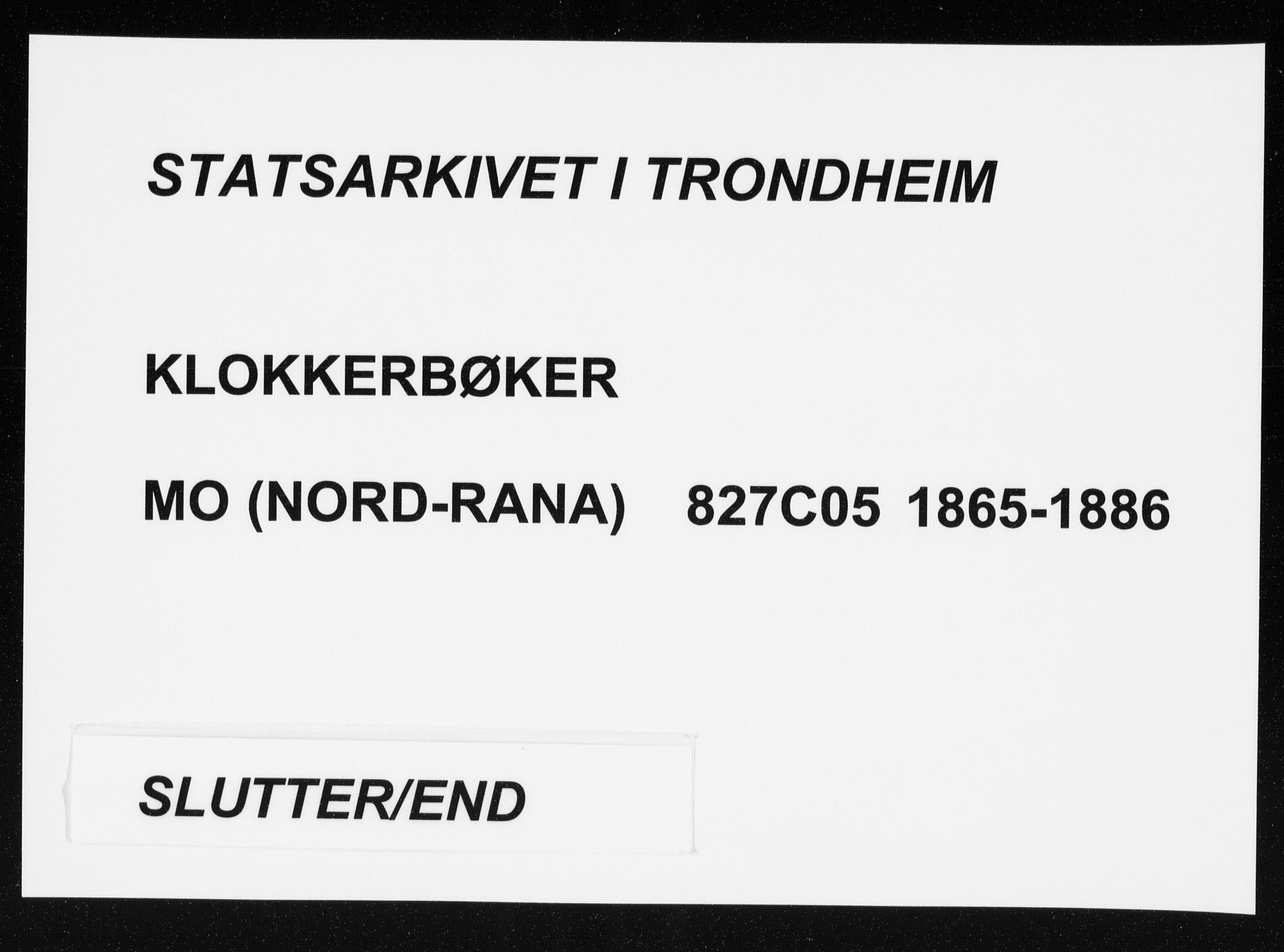 Ministerialprotokoller, klokkerbøker og fødselsregistre - Nordland, SAT/A-1459/827/L0416: Klokkerbok nr. 827C05, 1865-1886