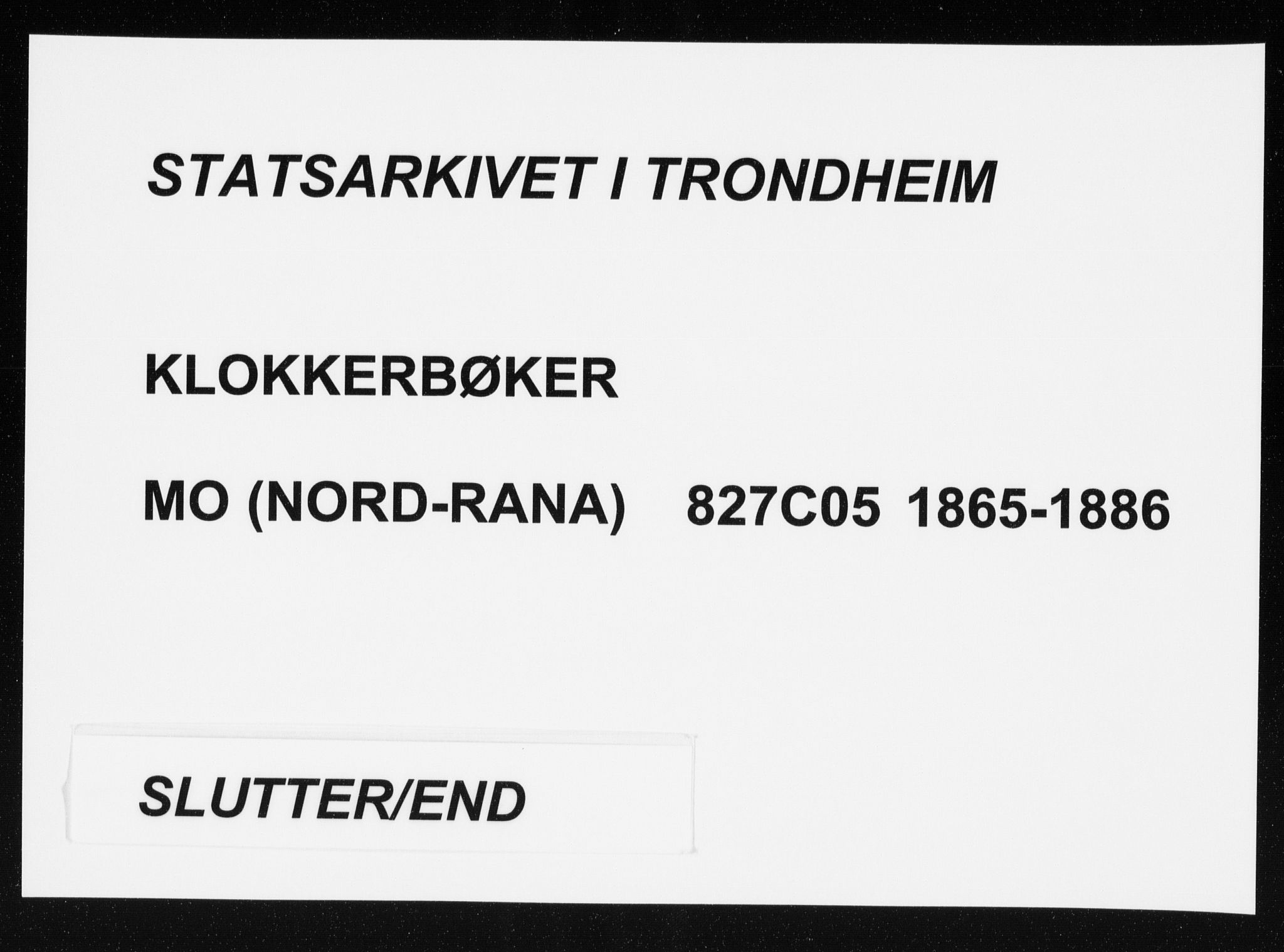 Ministerialprotokoller, klokkerbøker og fødselsregistre - Nordland, AV/SAT-A-1459/827/L0416: Klokkerbok nr. 827C05, 1865-1886