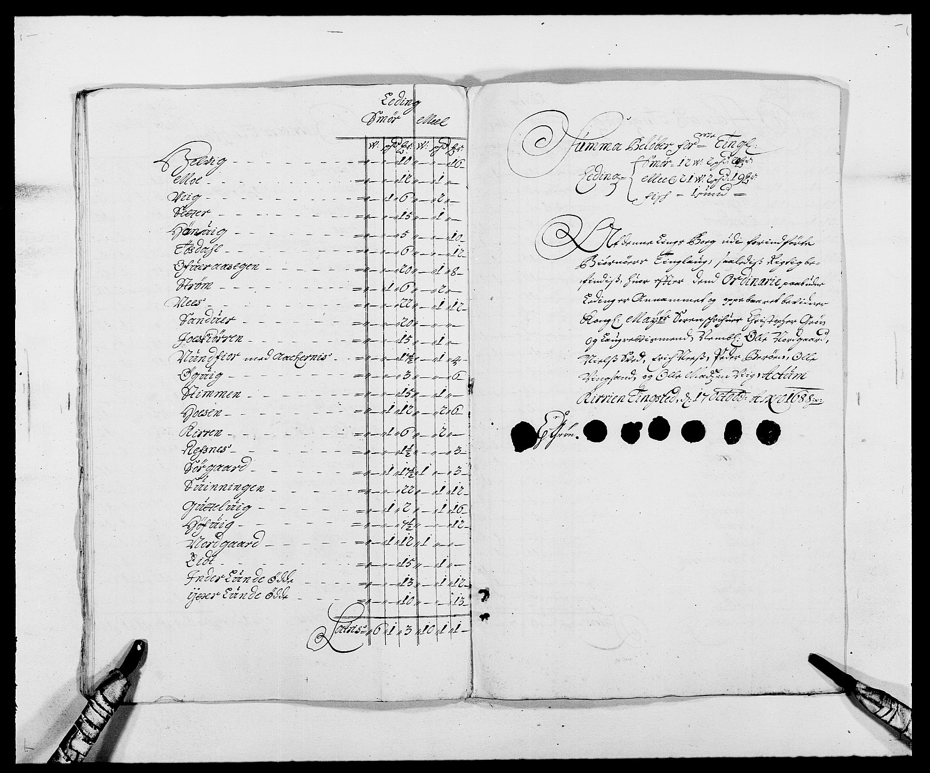 Rentekammeret inntil 1814, Reviderte regnskaper, Fogderegnskap, AV/RA-EA-4092/R57/L3846: Fogderegnskap Fosen, 1688, s. 148