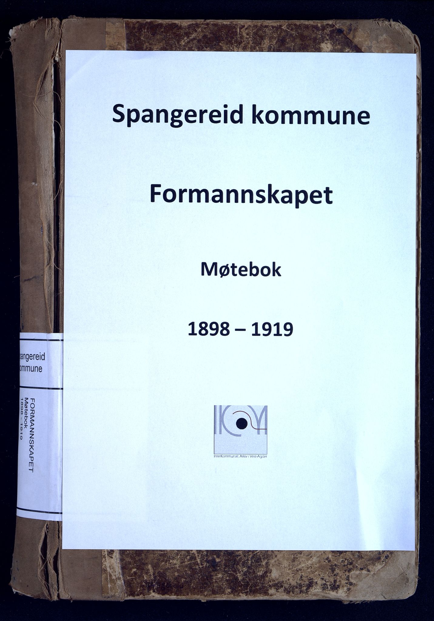 Spangereid kommune - Formannskapet, IKAV/1030SP120/A/L0001: Møtebok (d), 1898-1919