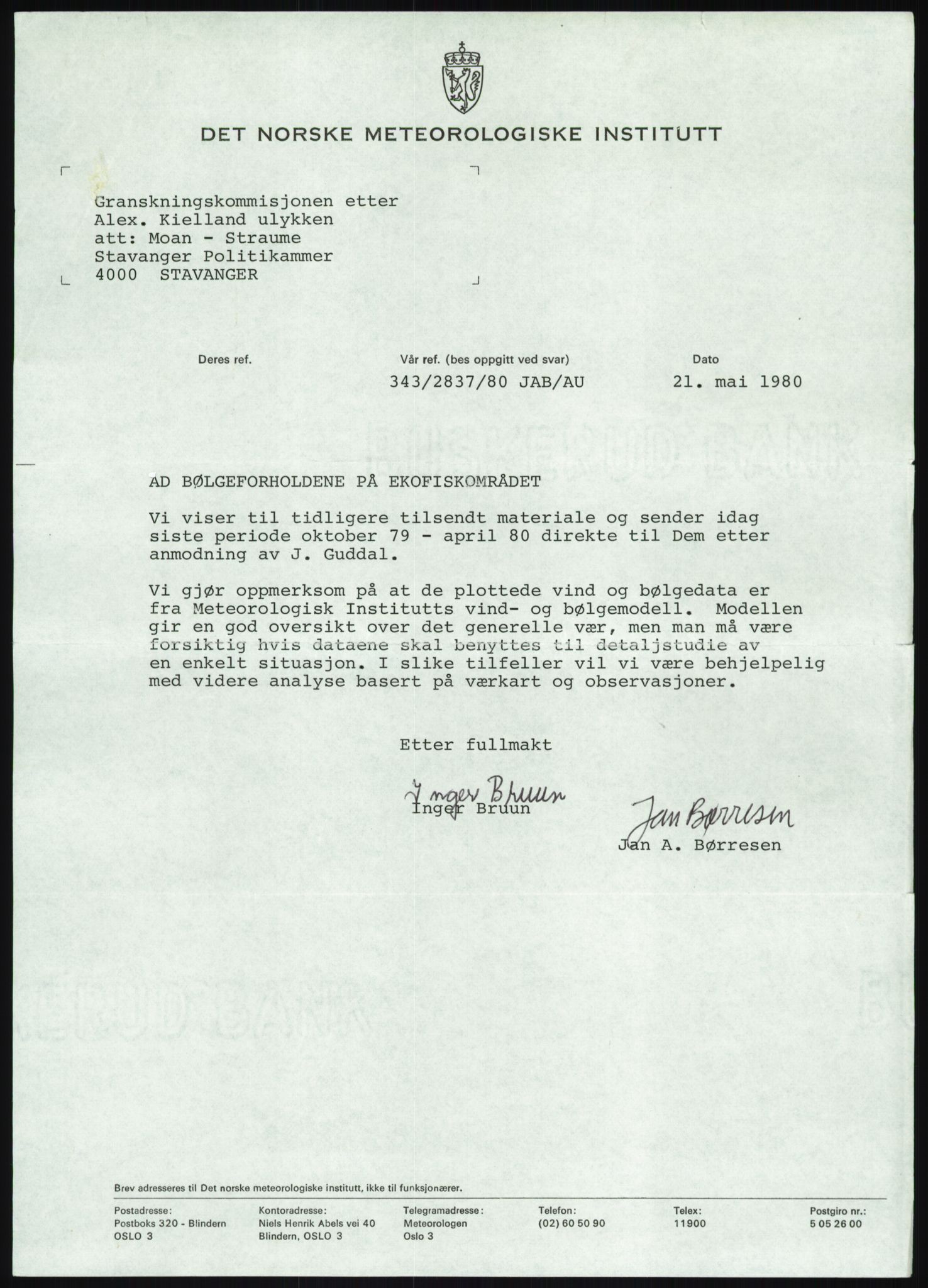 Justisdepartementet, Granskningskommisjonen ved Alexander Kielland-ulykken 27.3.1980, RA/S-1165/D/L0019: S Værforhold (Doku.liste + S1-S5 av 5)/ T (T1-T2)/ U Stabilitet (Doku.liste + U1-U5 av 5), 1980-1981, s. 142