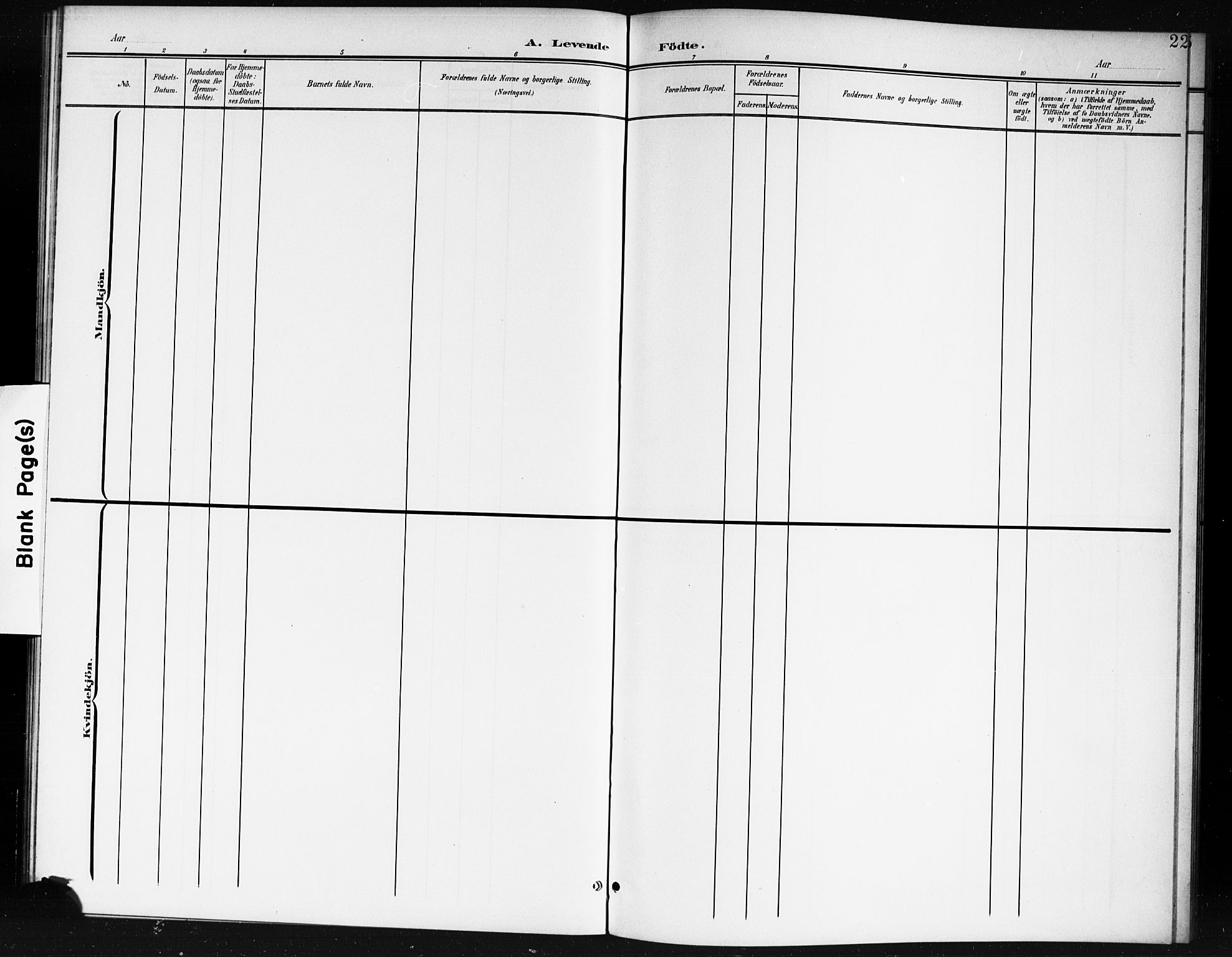 Spydeberg prestekontor Kirkebøker, SAO/A-10924/G/Gc/L0001: Klokkerbok nr. III 1, 1901-1917, s. 22