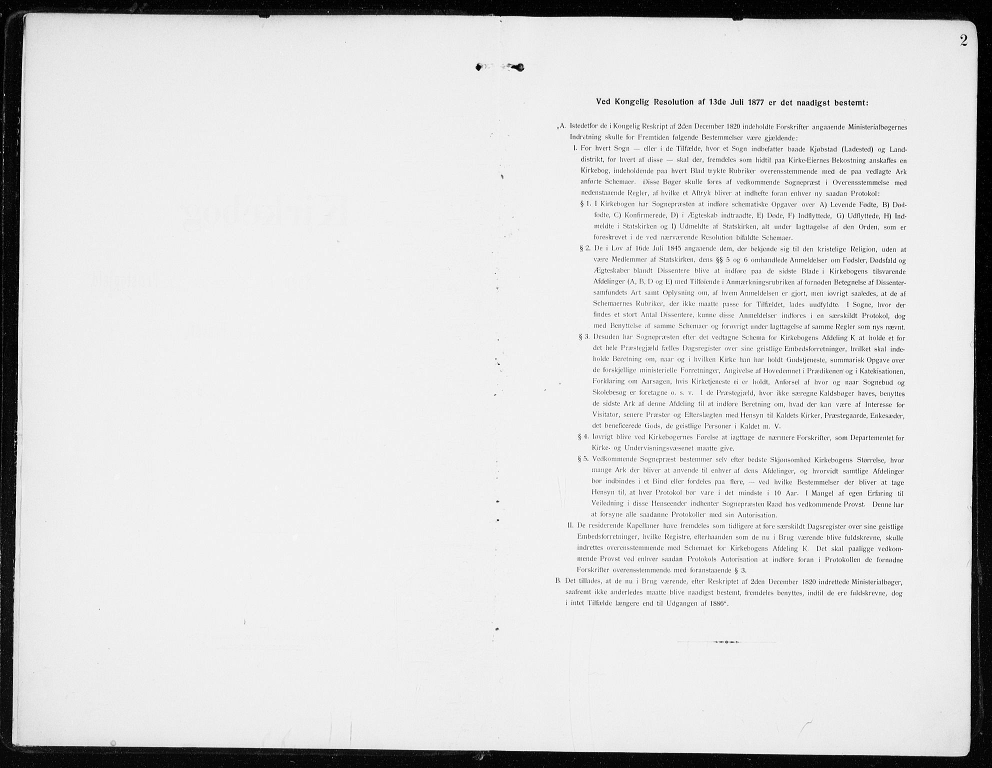 Sel prestekontor, SAH/PREST-074/H/Ha/Haa/L0002: Ministerialbok nr. 2, 1905-1919, s. 2