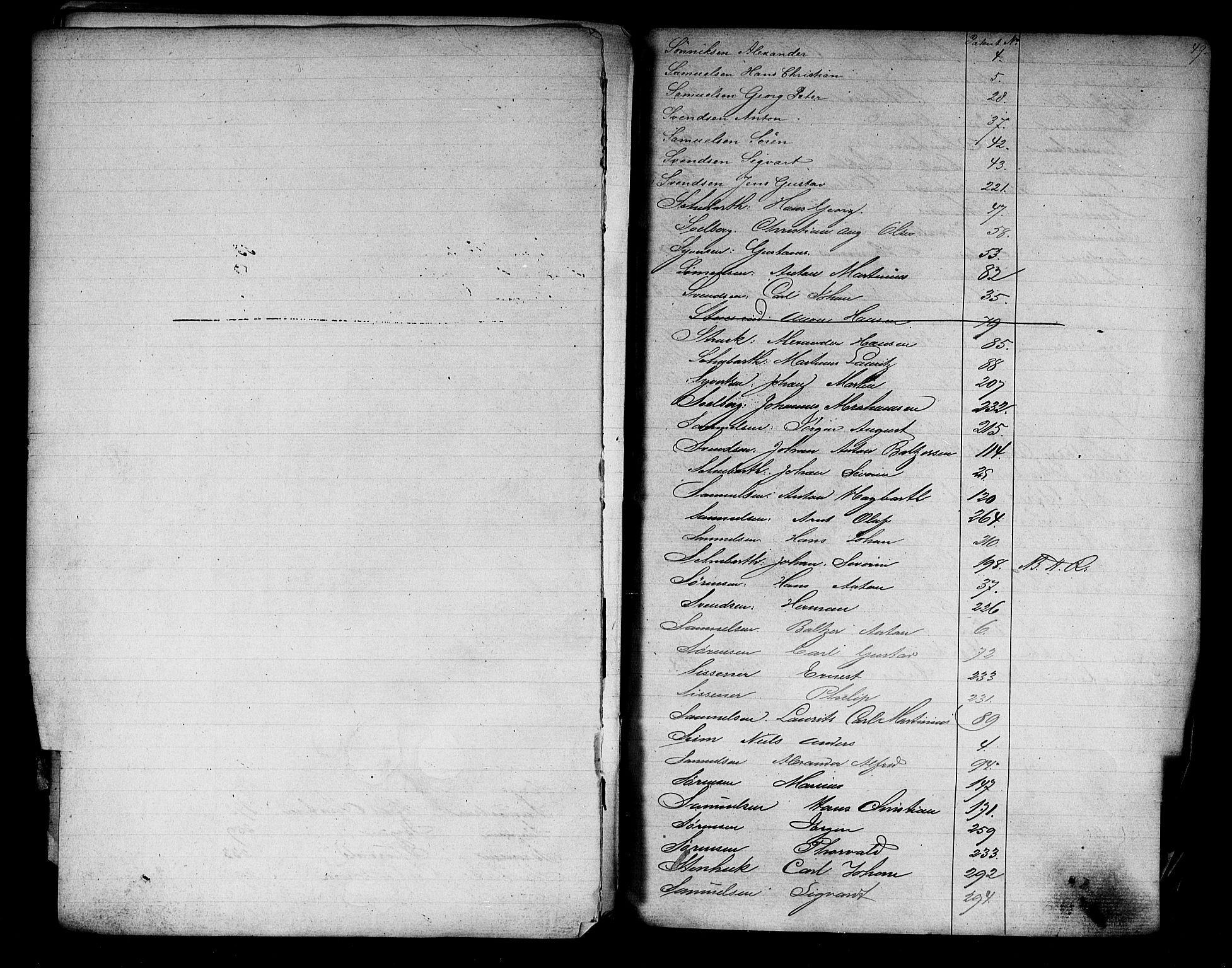 Drøbak mønstringskontor, SAO/A-10569f/F/Fa/L0001: Register over annotasjonsrullen, 1860-1948, s. 38