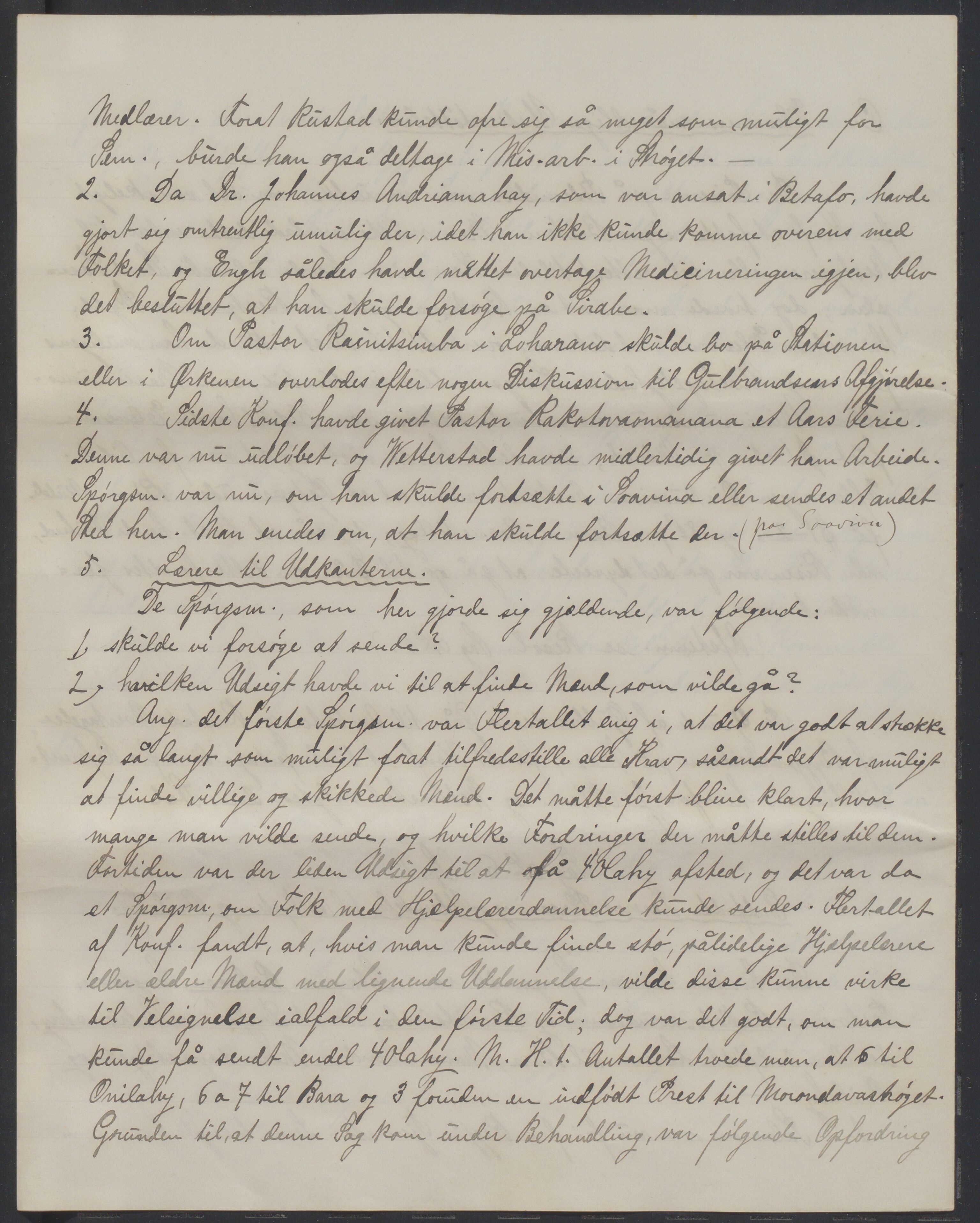 Det Norske Misjonsselskap - hovedadministrasjonen, VID/MA-A-1045/D/Da/Daa/L0038/0001: Konferansereferat og årsberetninger / Konferansereferat fra Madagaskar Innland., 1890