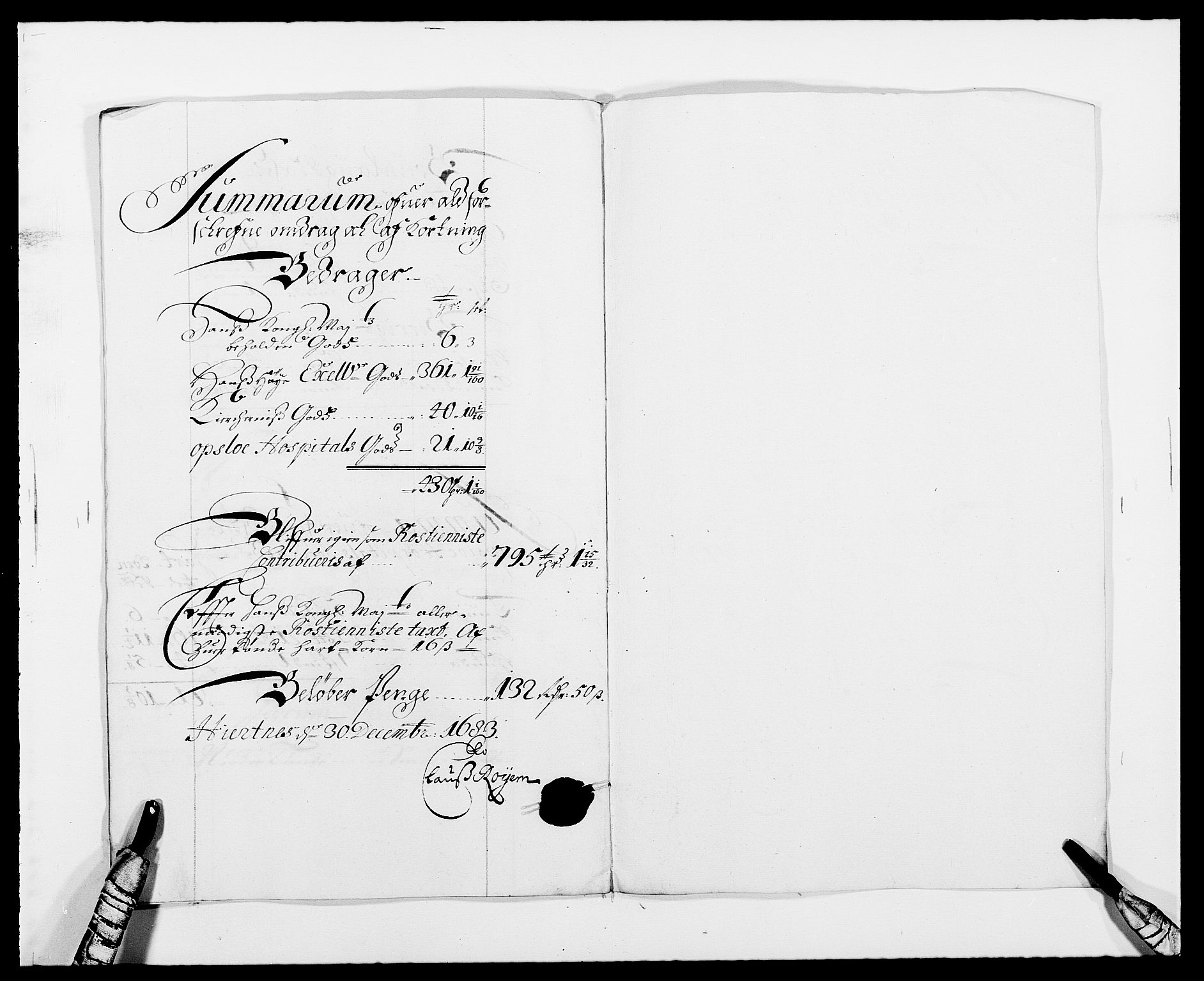 Rentekammeret inntil 1814, Reviderte regnskaper, Fogderegnskap, RA/EA-4092/R33/L1969: Fogderegnskap Larvik grevskap, 1675-1687, s. 328