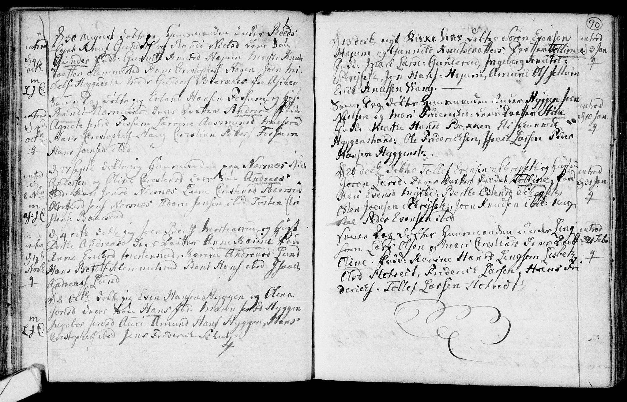 Røyken kirkebøker, SAKO/A-241/F/Fa/L0003: Ministerialbok nr. 3, 1782-1813, s. 90