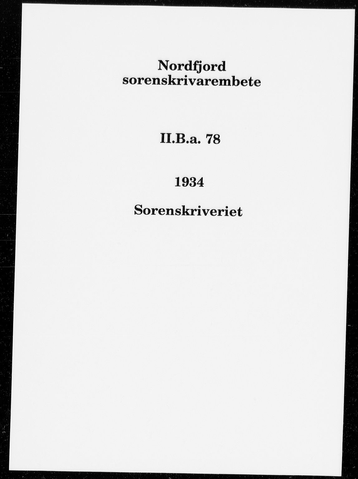 Nordfjord sorenskriveri, SAB/A-2801/02/02b/02ba/L0078: Pantebok nr. II.B.a.78, 1934-1934