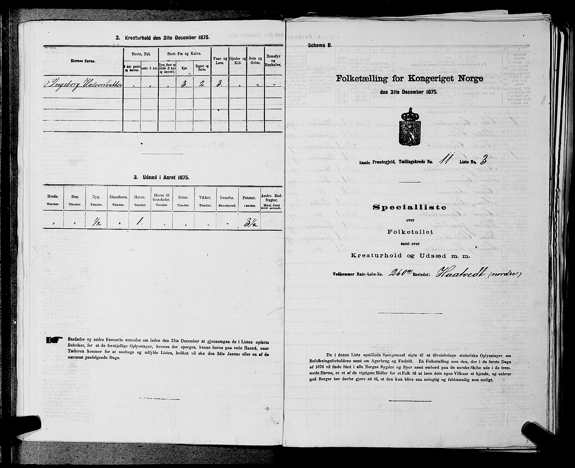 SAKO, Folketelling 1875 for 0822P Sauherad prestegjeld, 1875, s. 1311