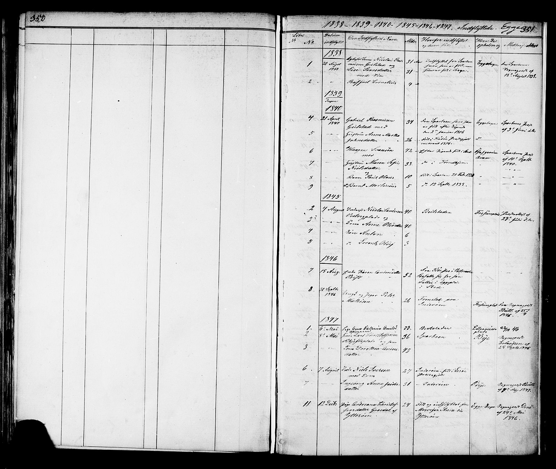 Ministerialprotokoller, klokkerbøker og fødselsregistre - Nord-Trøndelag, AV/SAT-A-1458/739/L0367: Ministerialbok nr. 739A01 /3, 1838-1868, s. 350-351