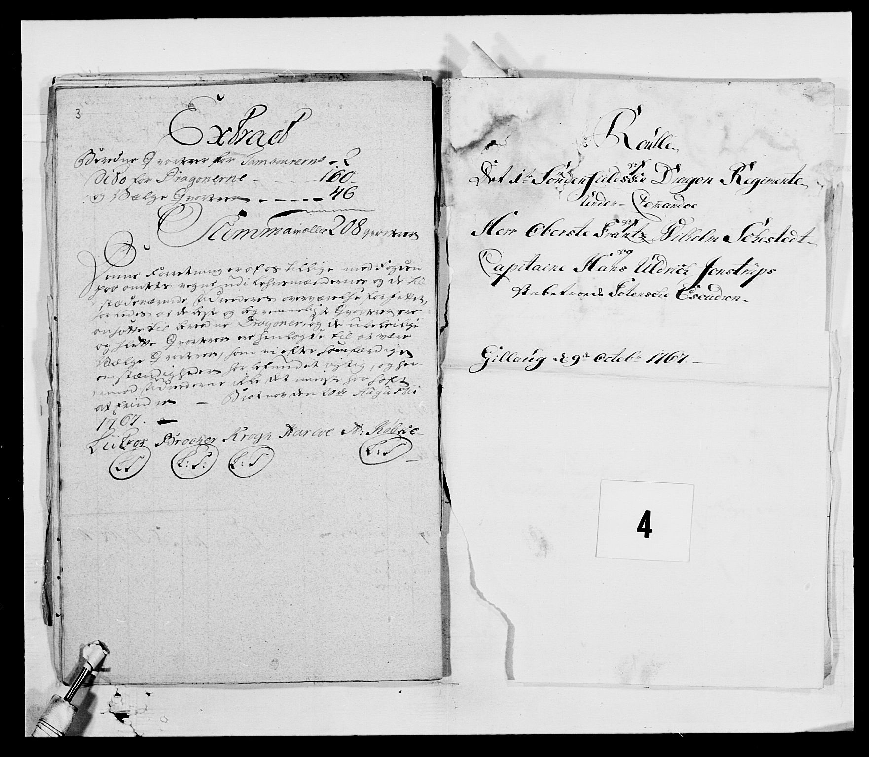 Generalitets- og kommissariatskollegiet, Det kongelige norske kommissariatskollegium, AV/RA-EA-5420/E/Eh/L0003: 1. Sønnafjelske dragonregiment, 1767-1812, s. 28