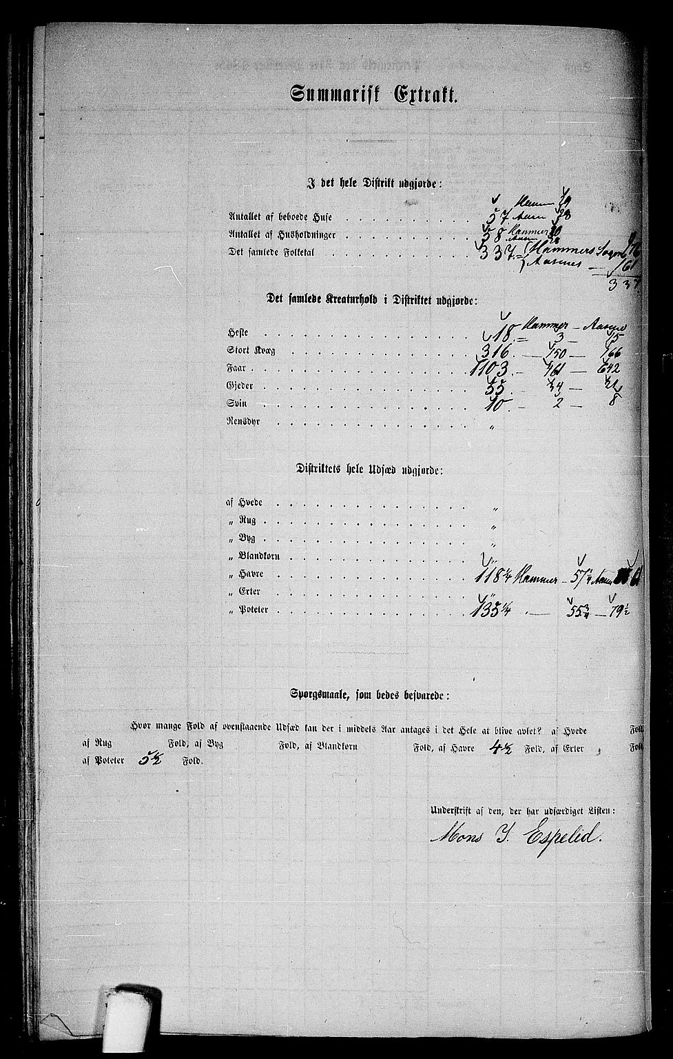 RA, Folketelling 1865 for 1254P Hamre prestegjeld, 1865, s. 179