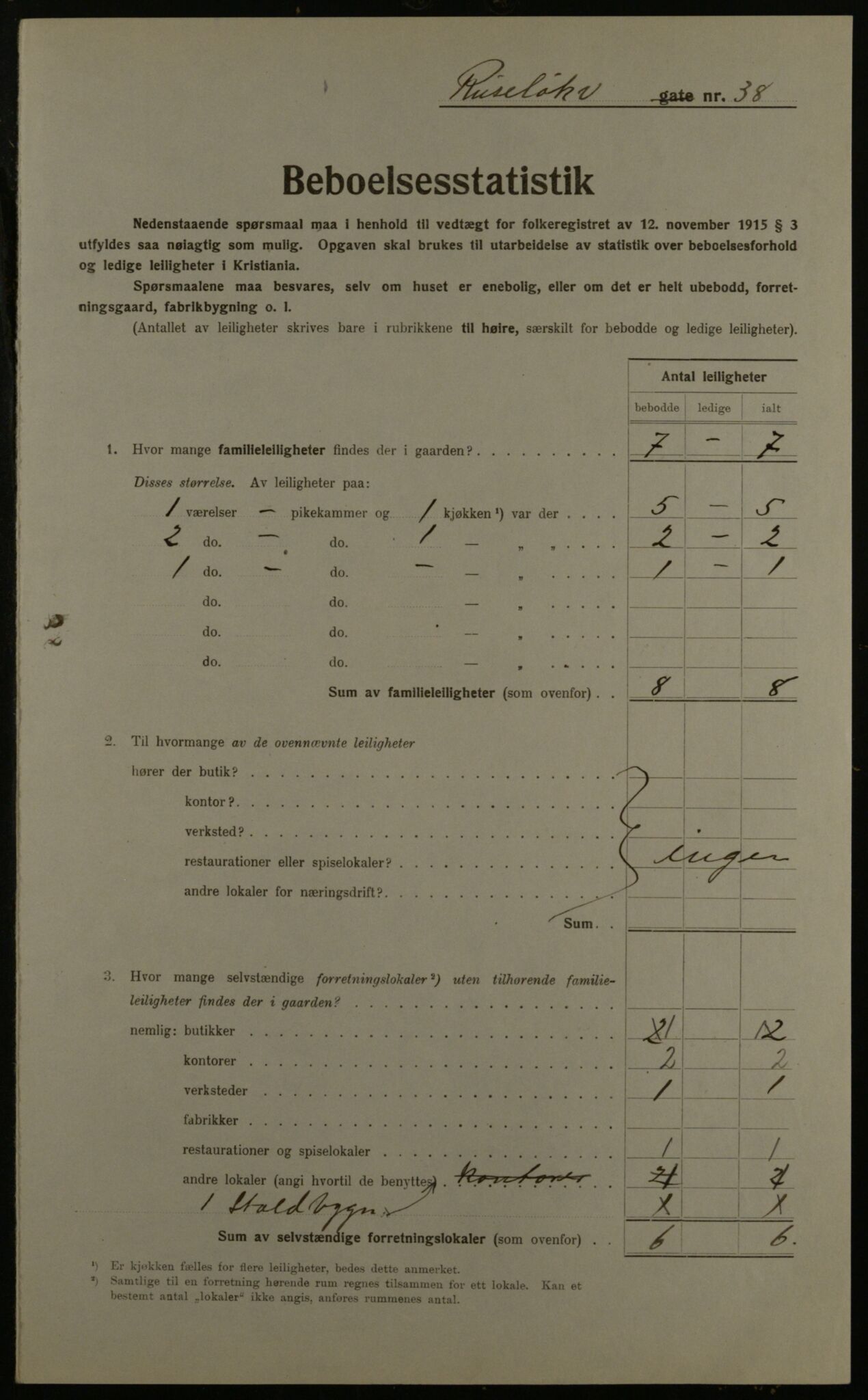 OBA, Kommunal folketelling 1.12.1923 for Kristiania, 1923, s. 93882