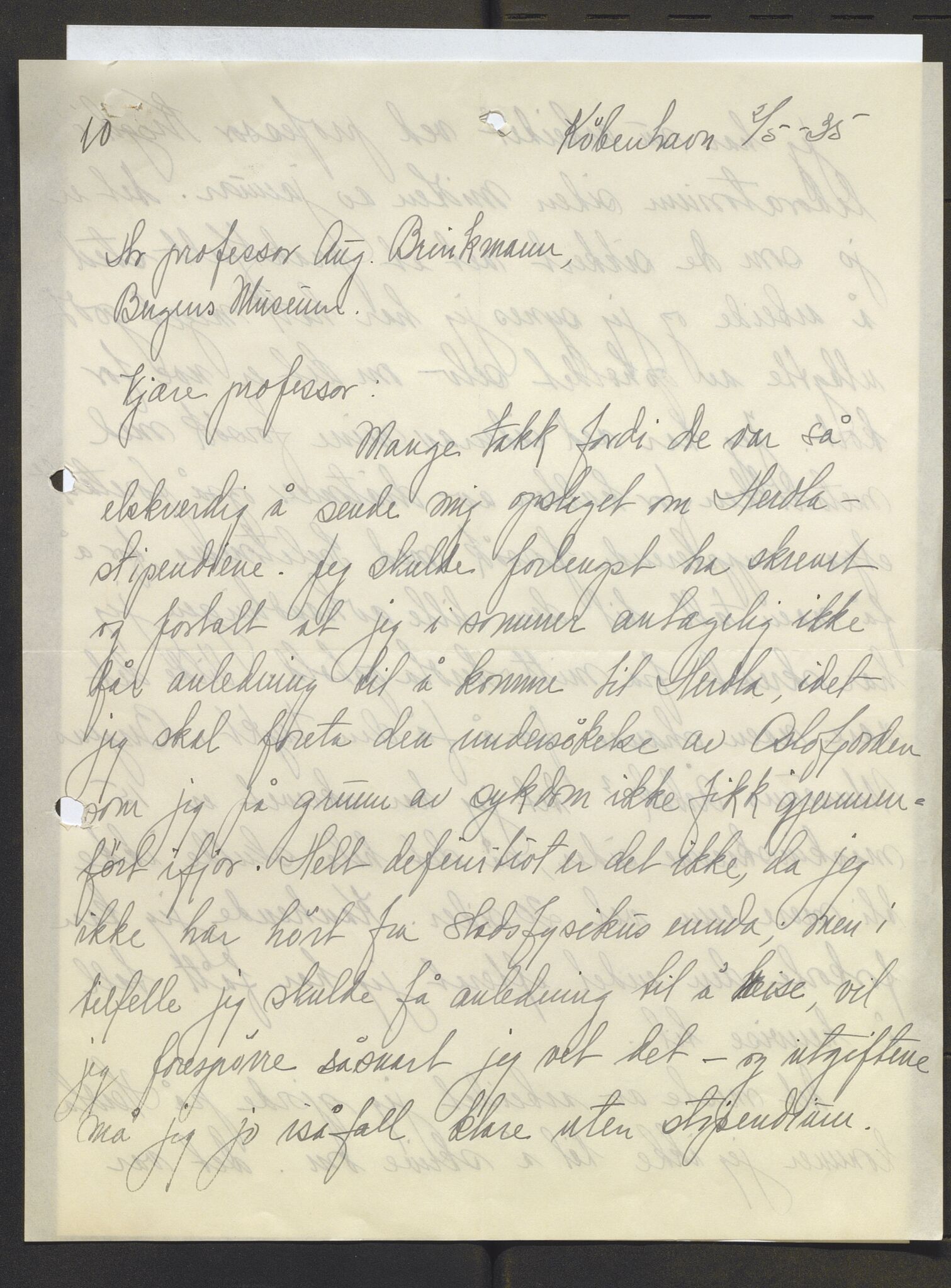 Bergens Museum, AV/SAB-A-17301/13/D/L0002: Korrespondanse , 1928-1940, s. 366