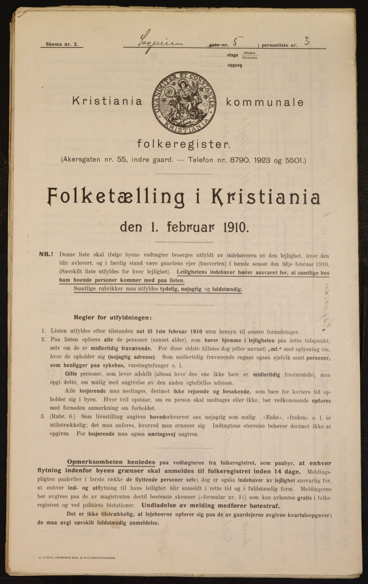 OBA, Kommunal folketelling 1.2.1910 for Kristiania, 1910, s. 82726