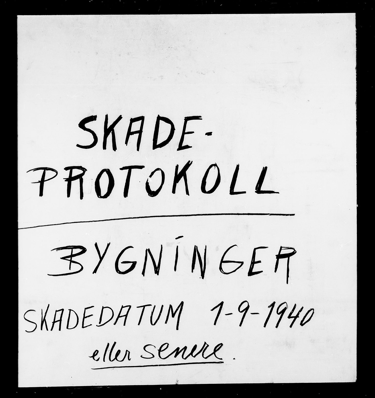 Krigsskadetrygdene for bygninger og løsøre, AV/RA-S-1548/V/L0033: Bygning, branntrygdet., 1940-1945