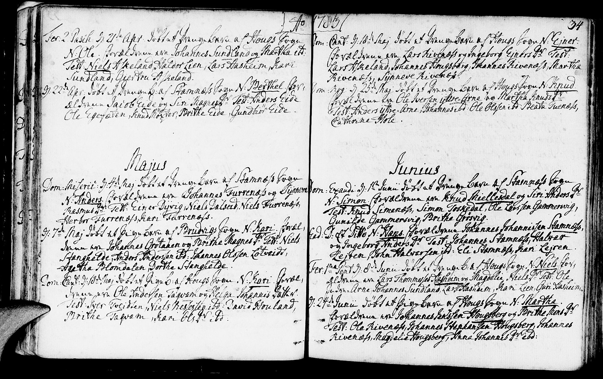 Haus sokneprestembete, SAB/A-75601/H/Haa: Ministerialbok nr. A 10, 1782-1796, s. 34