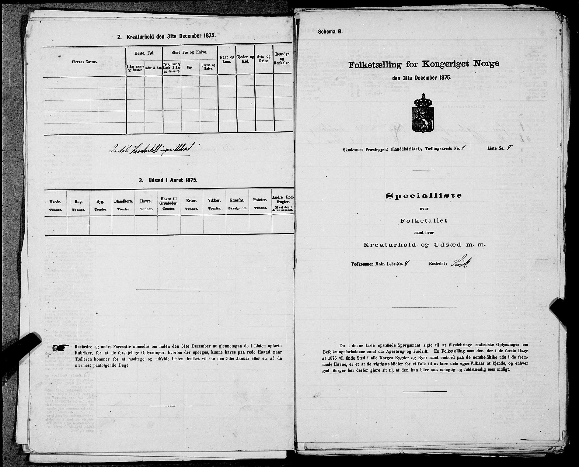 SAST, Folketelling 1875 for 1150L Skudenes prestegjeld, Falnes sokn, Åkra sokn og Ferkingstad sokn, 1875, s. 81