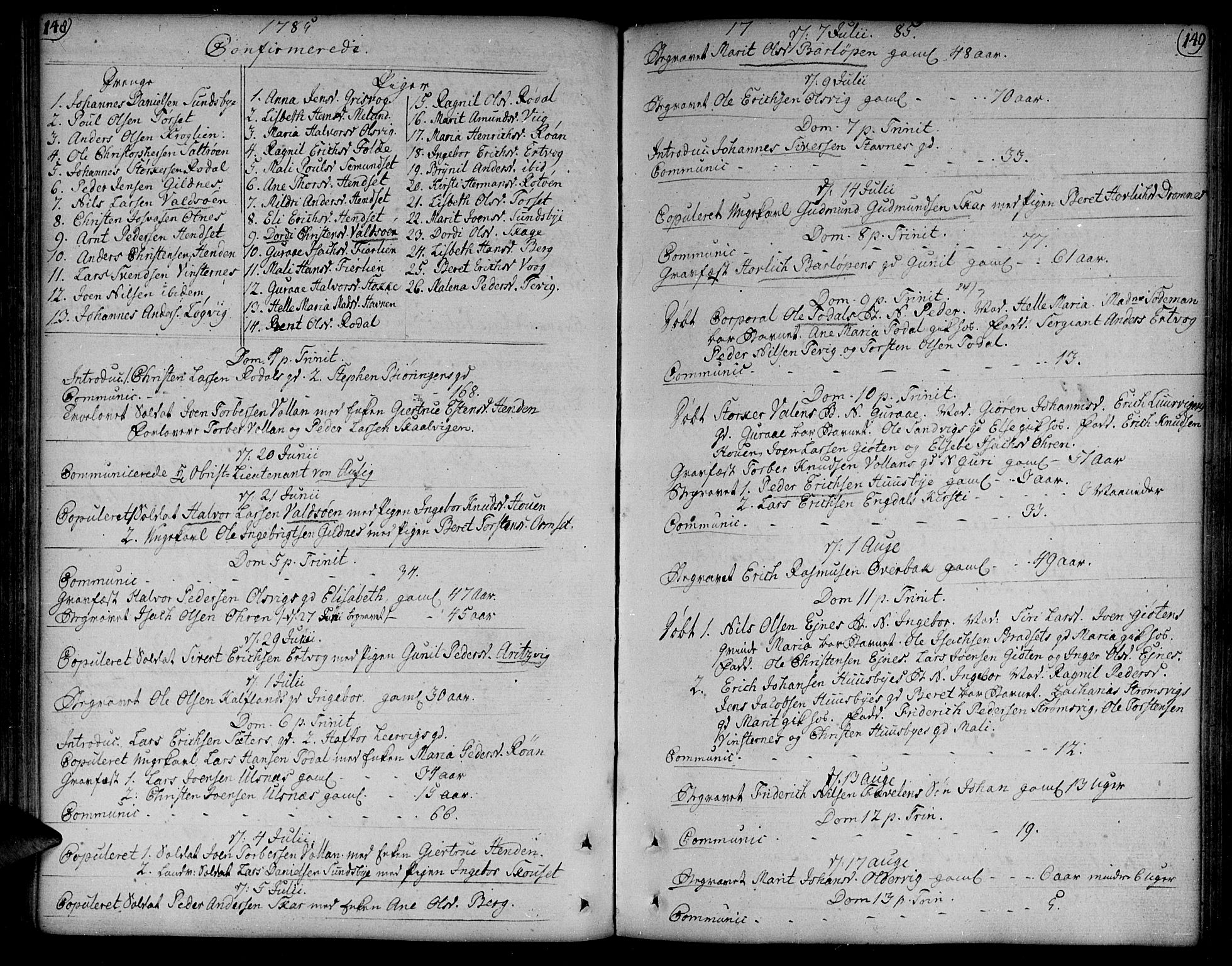 Ministerialprotokoller, klokkerbøker og fødselsregistre - Møre og Romsdal, AV/SAT-A-1454/578/L0902: Ministerialbok nr. 578A01, 1772-1819, s. 148-149