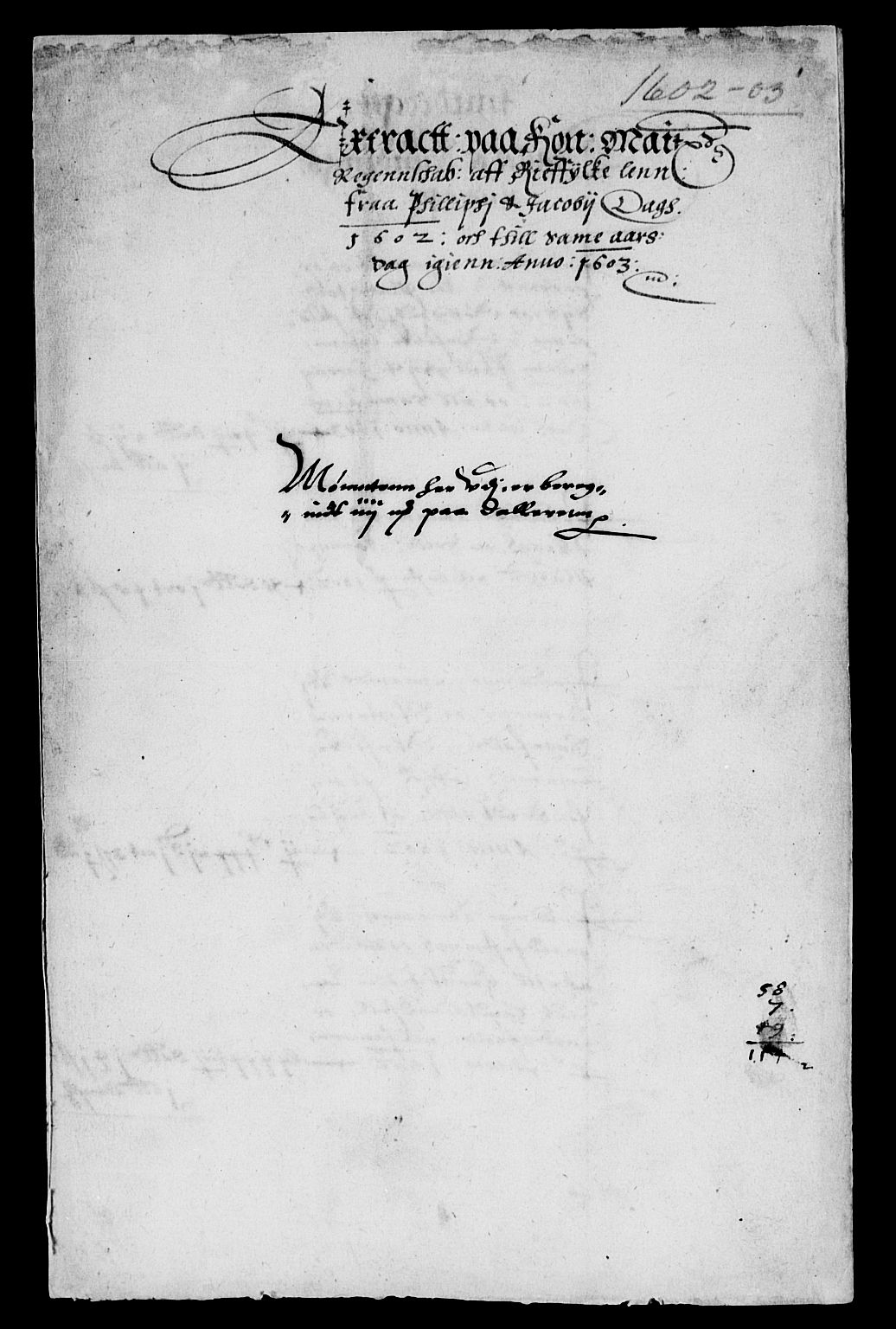 Rentekammeret inntil 1814, Reviderte regnskaper, Lensregnskaper, AV/RA-EA-5023/R/Rb/Rbs/L0001: Stavanger len, 1601-1605