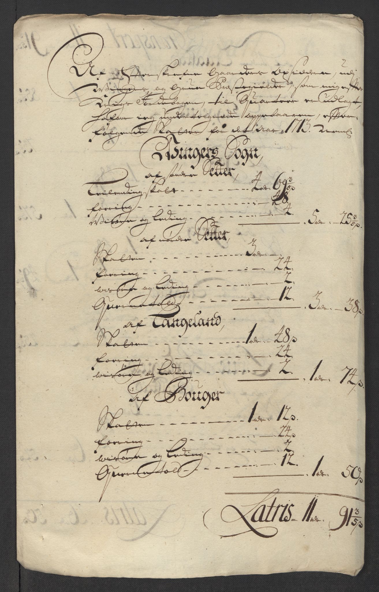 Rentekammeret inntil 1814, Reviderte regnskaper, Fogderegnskap, AV/RA-EA-4092/R13/L0850: Fogderegnskap Solør, Odal og Østerdal, 1713, s. 381