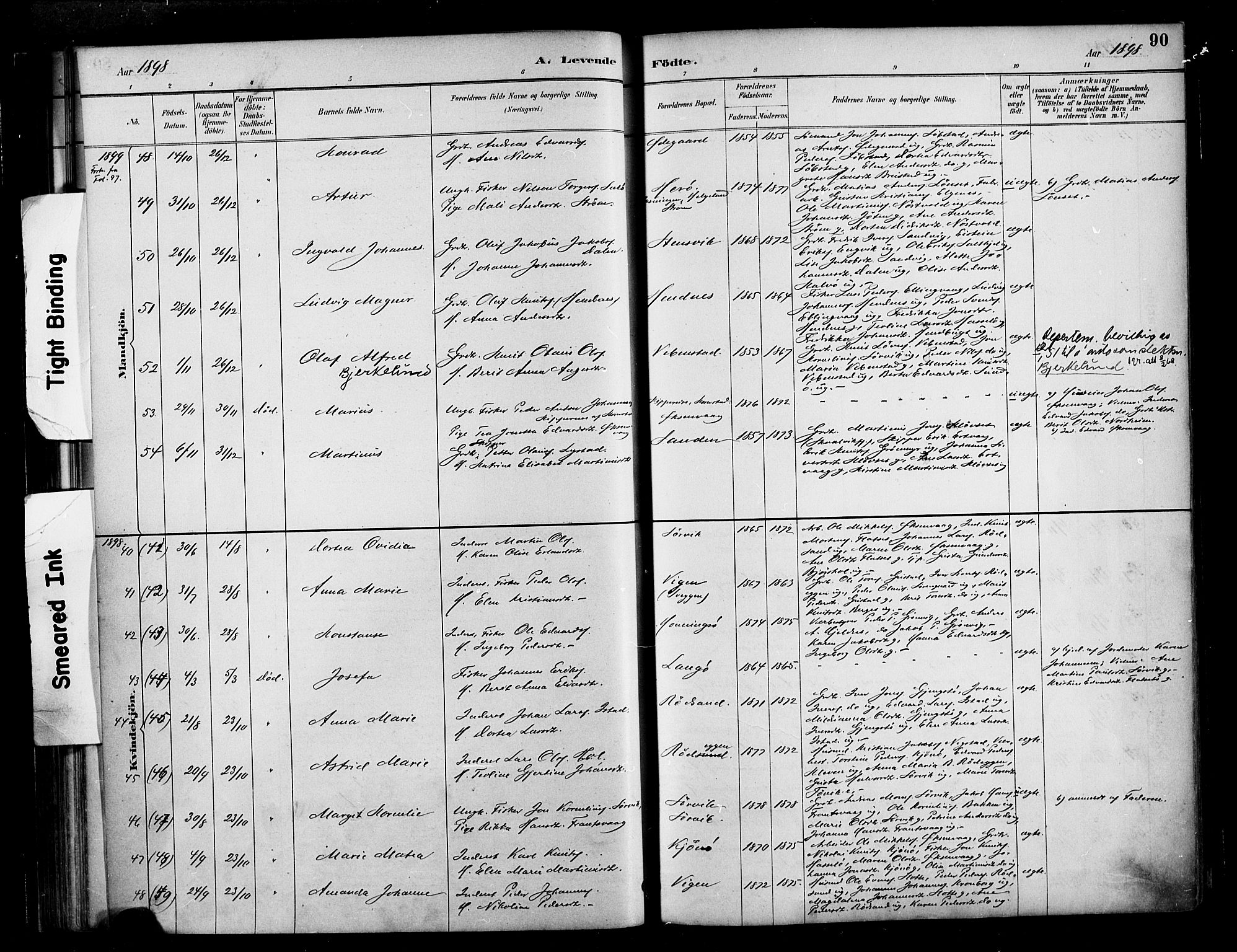 Ministerialprotokoller, klokkerbøker og fødselsregistre - Møre og Romsdal, AV/SAT-A-1454/569/L0819: Ministerialbok nr. 569A05, 1885-1899, s. 90