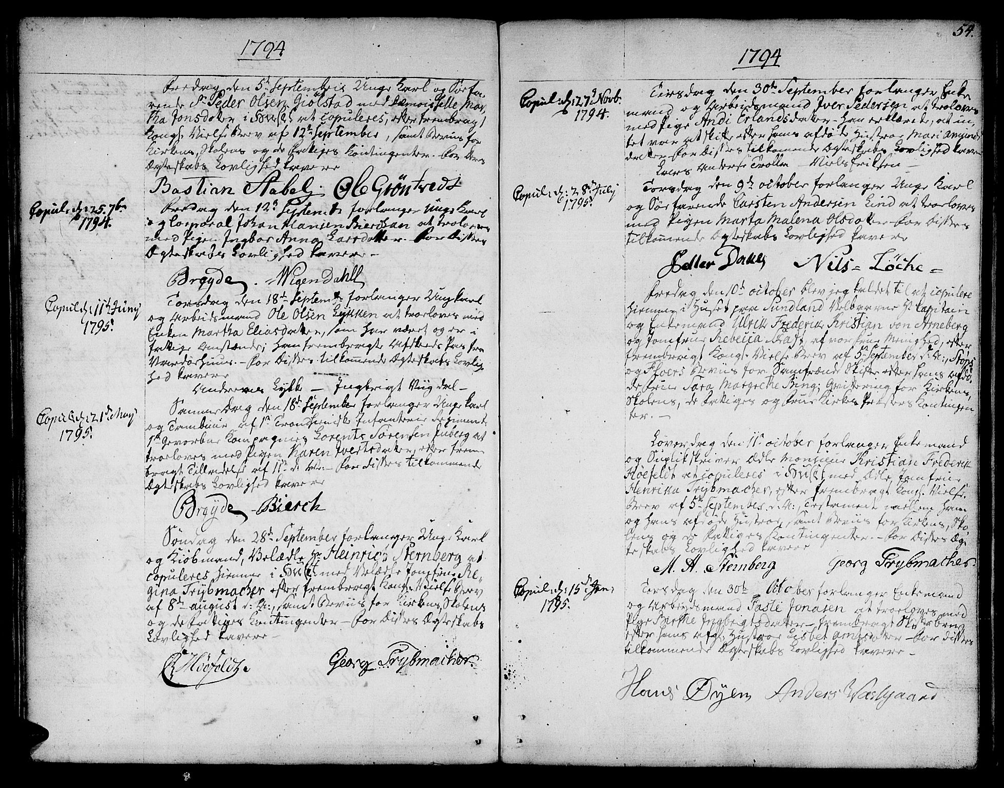 Ministerialprotokoller, klokkerbøker og fødselsregistre - Sør-Trøndelag, SAT/A-1456/601/L0041: Ministerialbok nr. 601A09, 1784-1801, s. 54