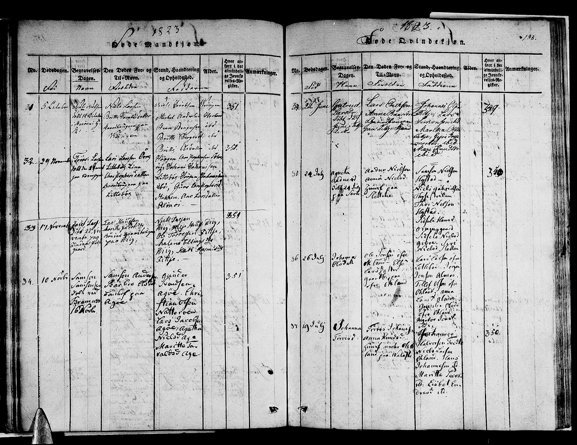 Stord sokneprestembete, AV/SAB-A-78201/H/Haa: Ministerialbok nr. A 5, 1816-1825, s. 138