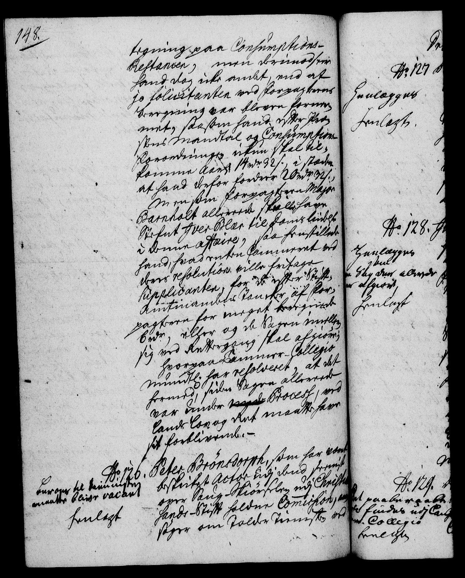 Rentekammeret, Kammerkanselliet, RA/EA-3111/G/Gh/Gha/L0023: Norsk ekstraktmemorialprotokoll (merket RK 53.68), 1741-1742, s. 148