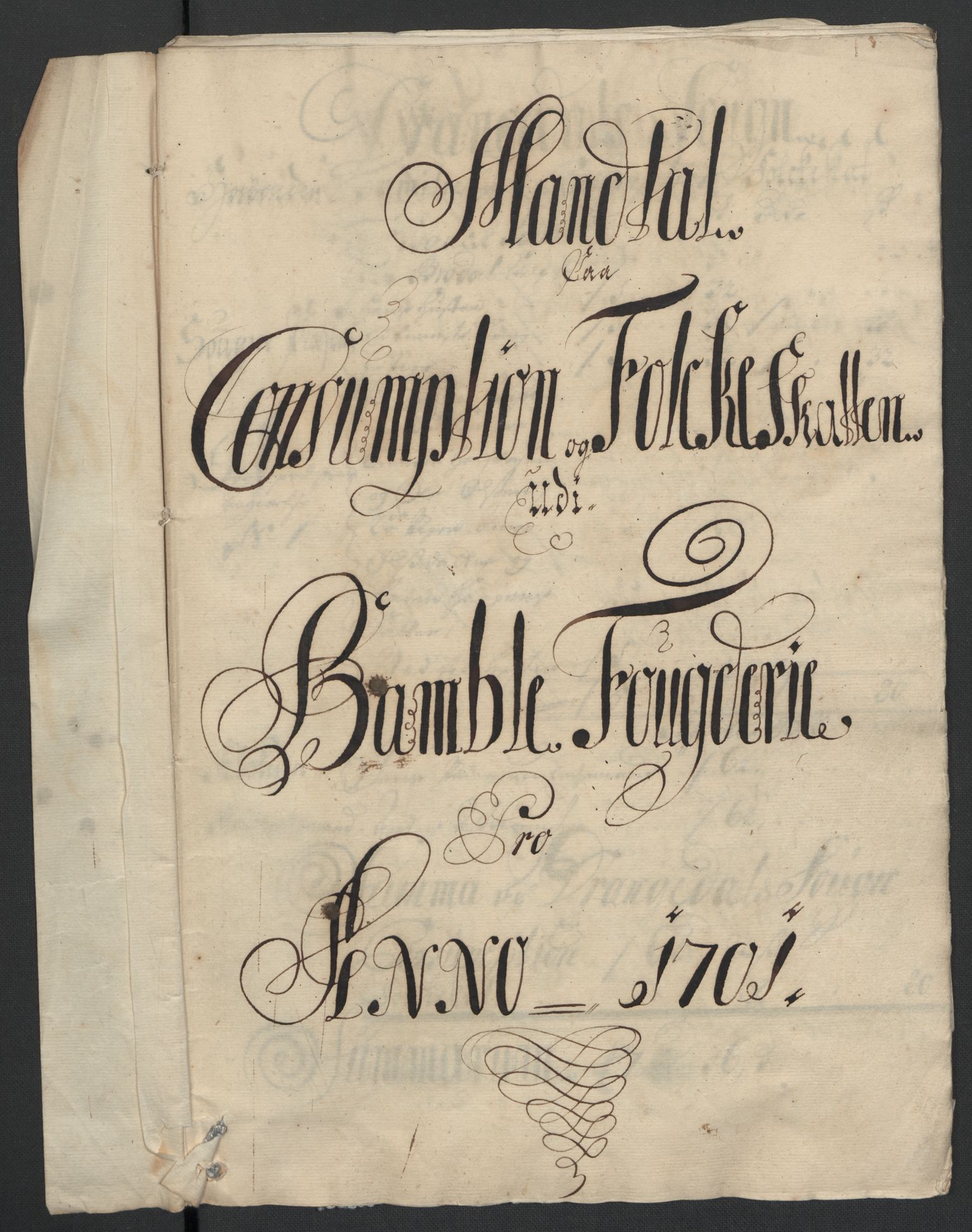 Rentekammeret inntil 1814, Reviderte regnskaper, Fogderegnskap, AV/RA-EA-4092/R36/L2105: Fogderegnskap Øvre og Nedre Telemark og Bamble, 1701, s. 184