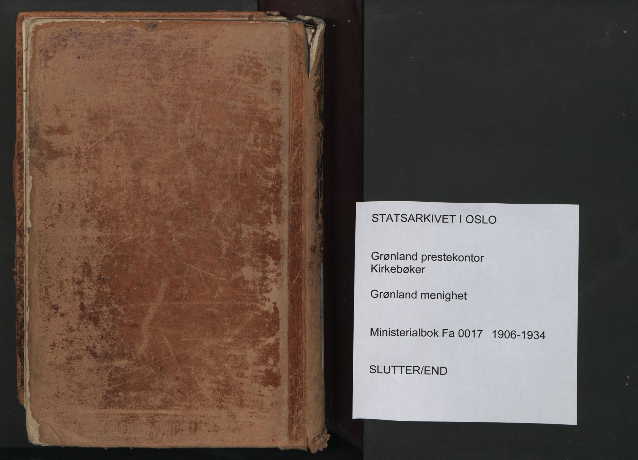 Grønland prestekontor Kirkebøker, SAO/A-10848/F/Fa/L0017: Ministerialbok nr. 17, 1906-1934