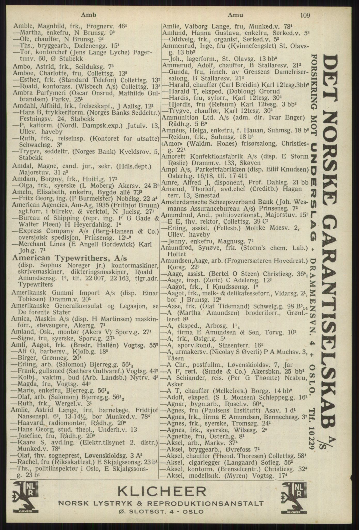 Kristiania/Oslo adressebok, PUBL/-, 1939, s. 109