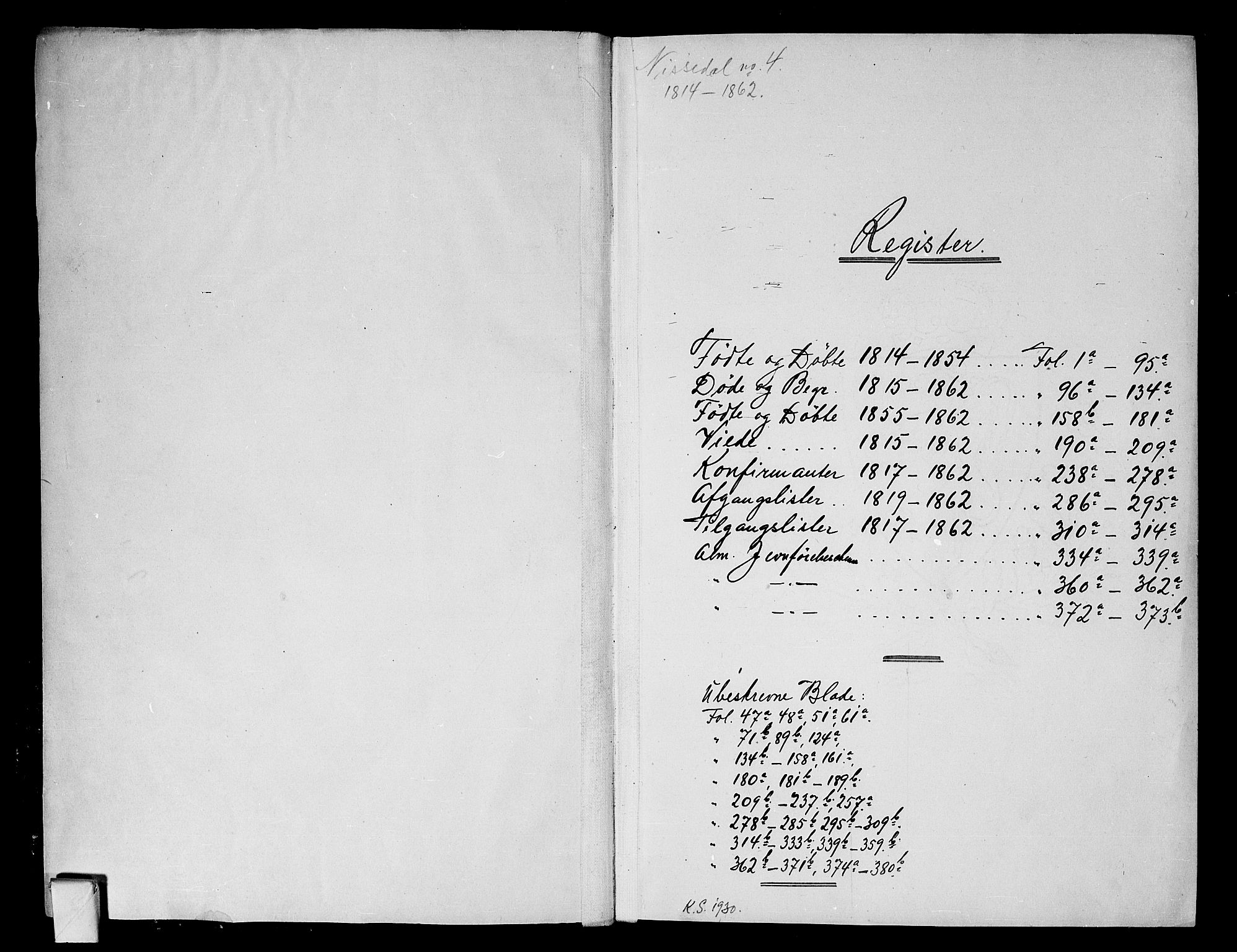 Nissedal kirkebøker, SAKO/A-288/G/Gb/L0001: Klokkerbok nr. II 1, 1814-1862