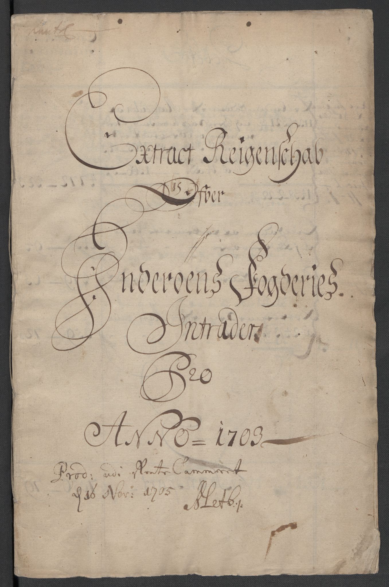 Rentekammeret inntil 1814, Reviderte regnskaper, Fogderegnskap, RA/EA-4092/R63/L4313: Fogderegnskap Inderøy, 1703-1704, s. 4